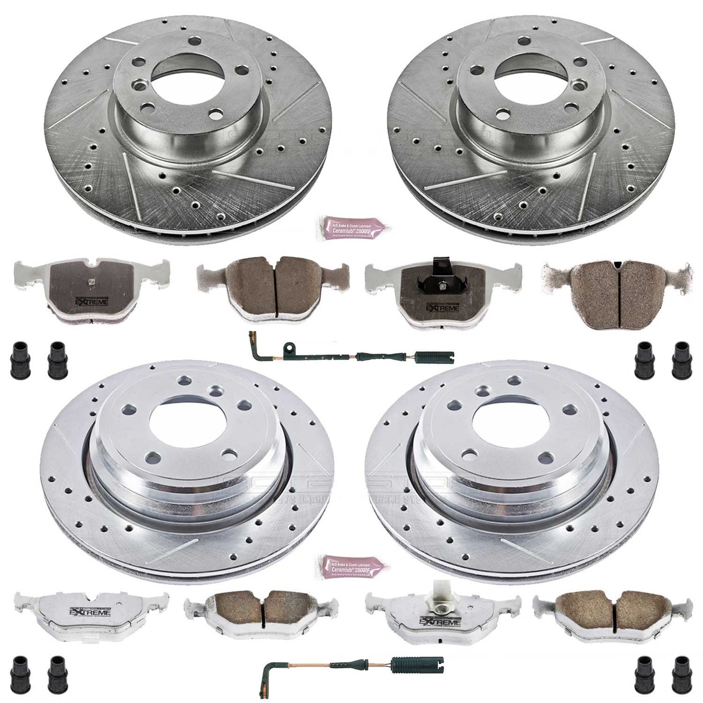 PowerStop Front & Rear Z26 Street Warrior Brake Kit | BMW 530i (2001–2003) (K945-26)