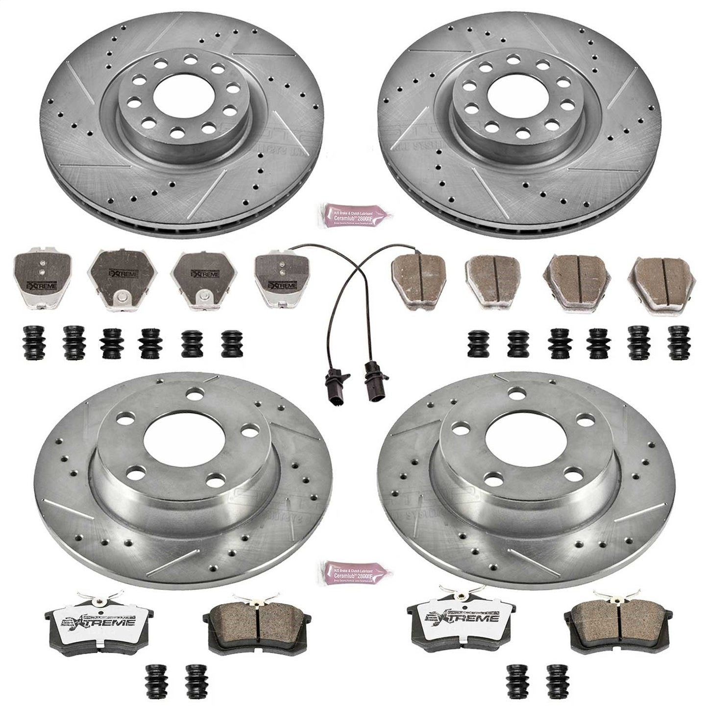 PowerStop Front & Rear Z26 Street Warrior Brake Kit | Audi A6 Quattro (2002–2004) (K950-26)
