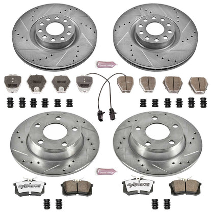 PowerStop Front & Rear Z26 Street Warrior Brake Kit | Audi A6 Quattro (2002–2004) (K950-26)