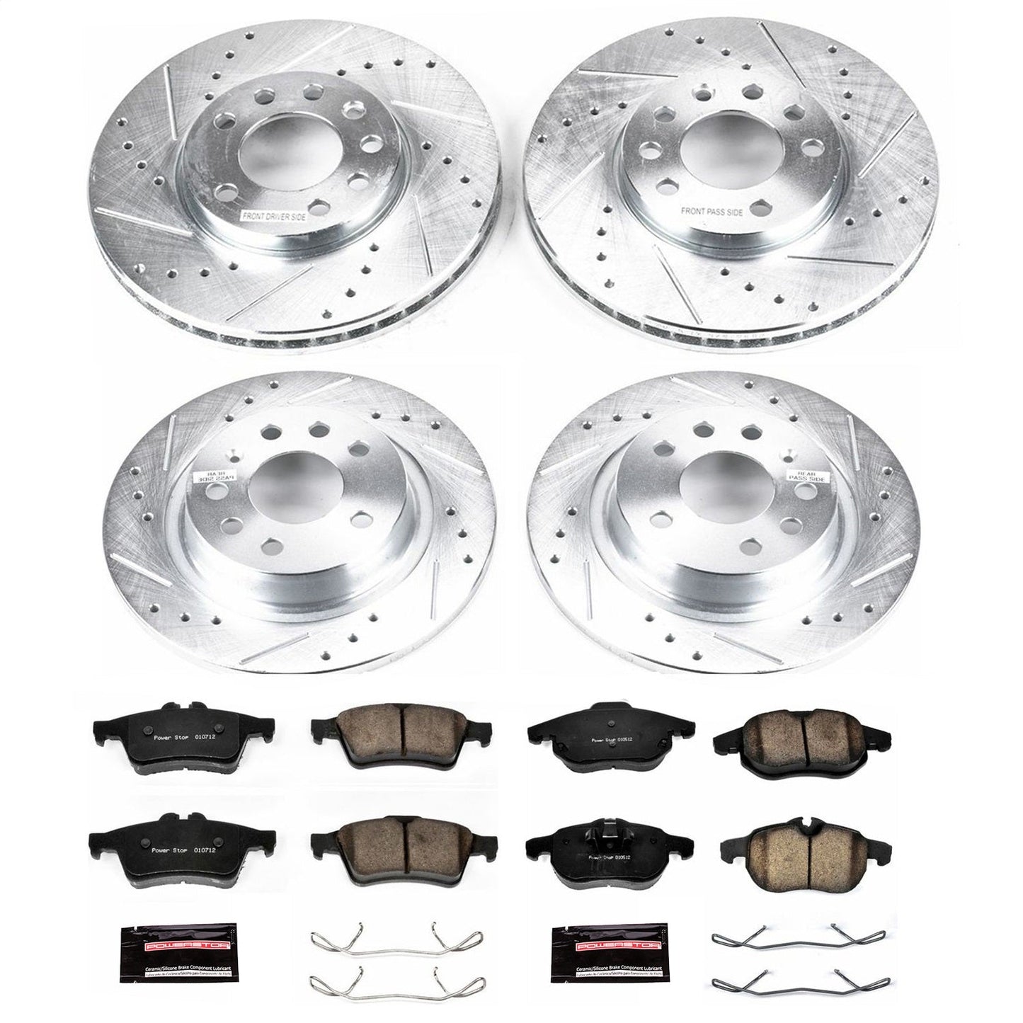 PowerStop Front & Rear Z23 Evolution Sport Brake Kit | Saab 9-3 (2003–2011) (K979)