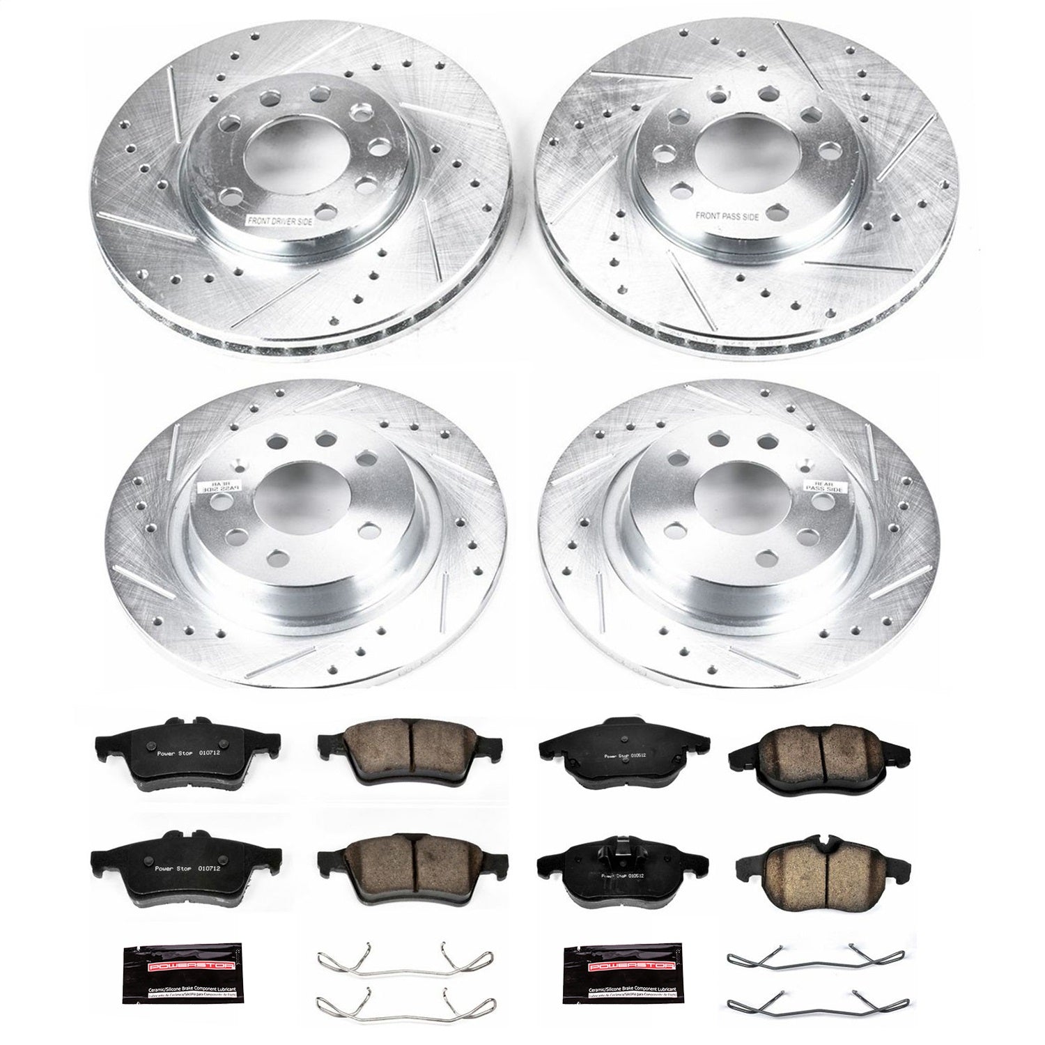PowerStop Front & Rear Z23 Evolution Sport Brake Kit | Saab 9-3 (2003–2011) (K979)