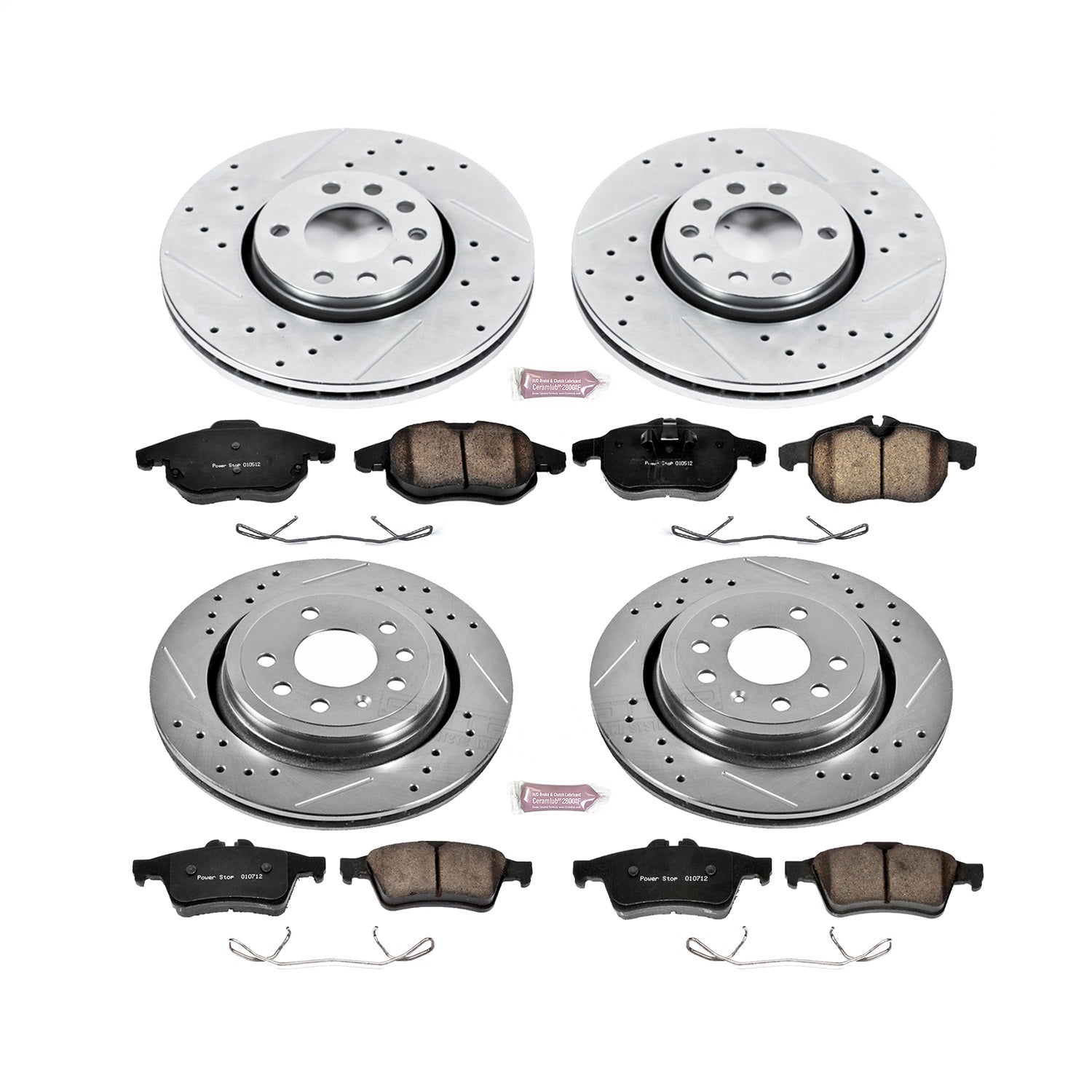 PowerStop Front & Rear Z23 Evolution Sport Brake Kit | Saab 9-3 (2003–2011) (K986)