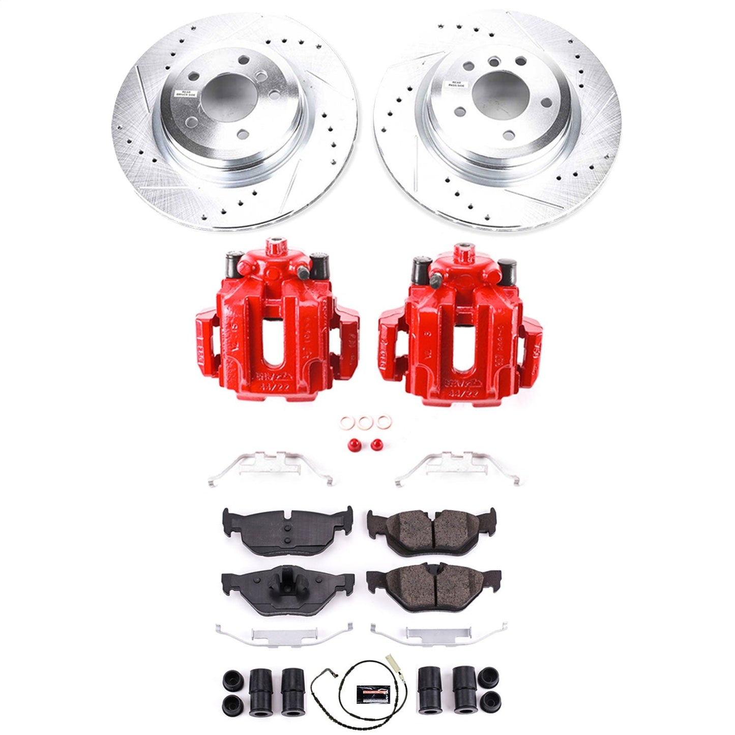 PowerStop Rear Z23 Evolution Sport Brake Kit w/ Calipers | BMW 325i (2006) (KC044)