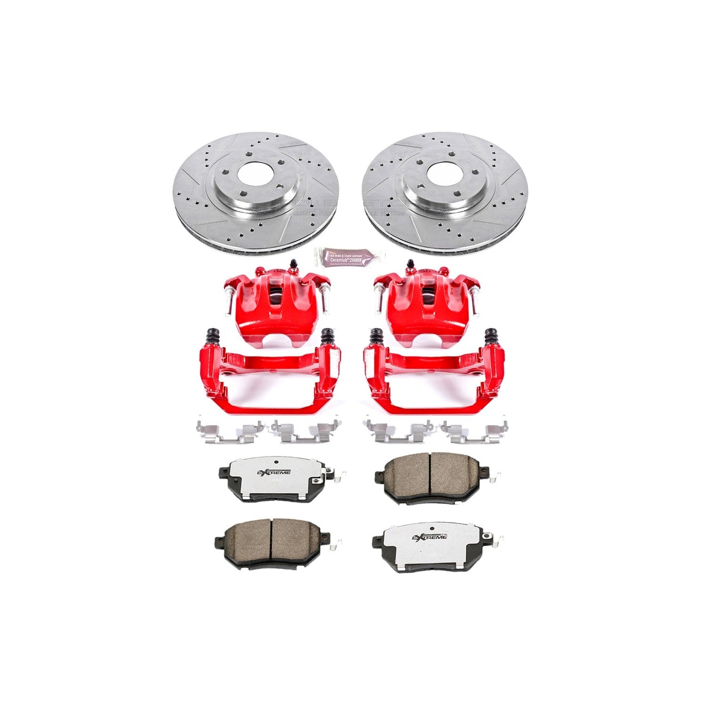 PowerStop Front Z26 Street Kit w/ Calipers | Nissan Murano (2009–2011) (KC091A-26)