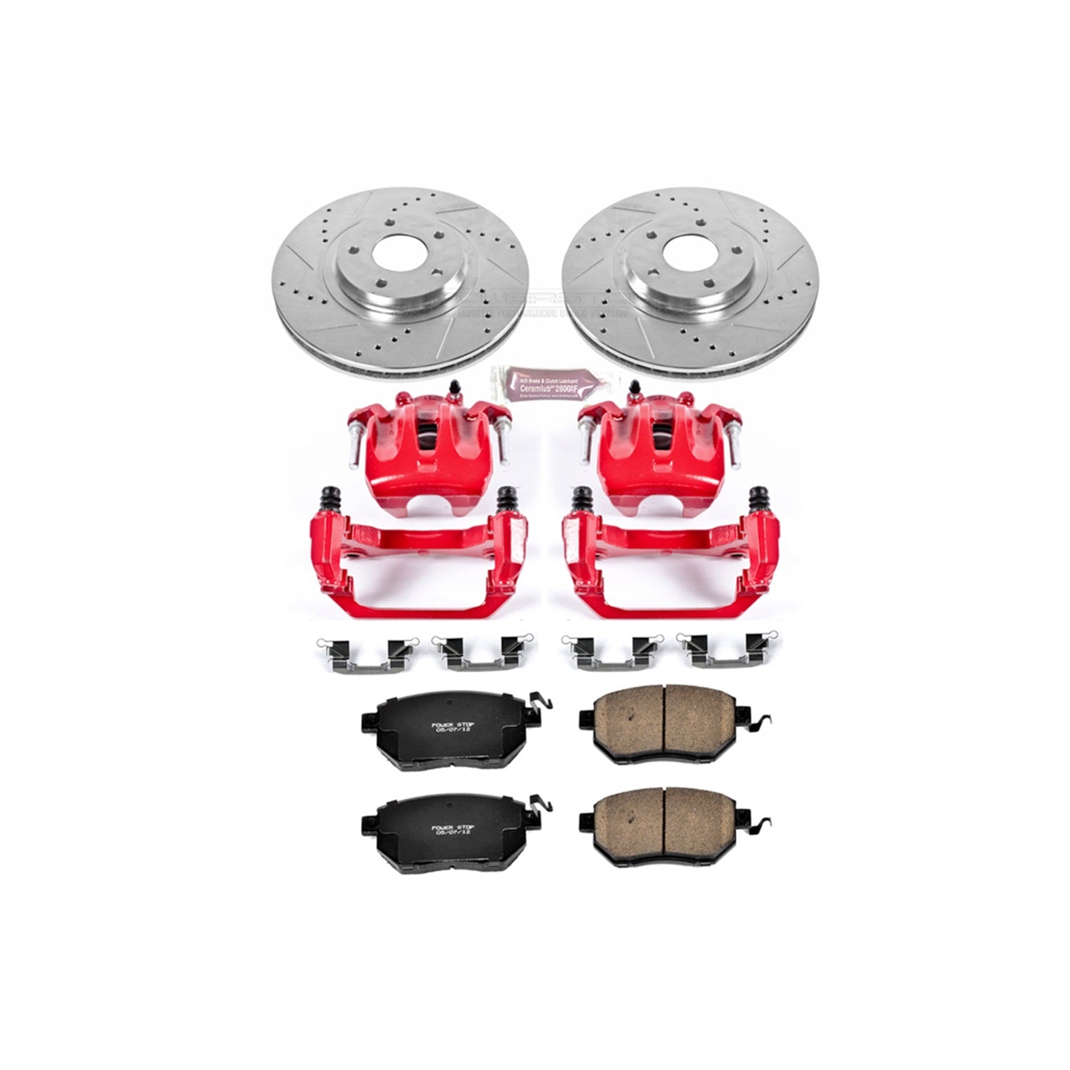 PowerStop Front Z23 Evolution Sport Brake Kit w/ Calipers | Nissan Murano (2003–2005) (KC091A)