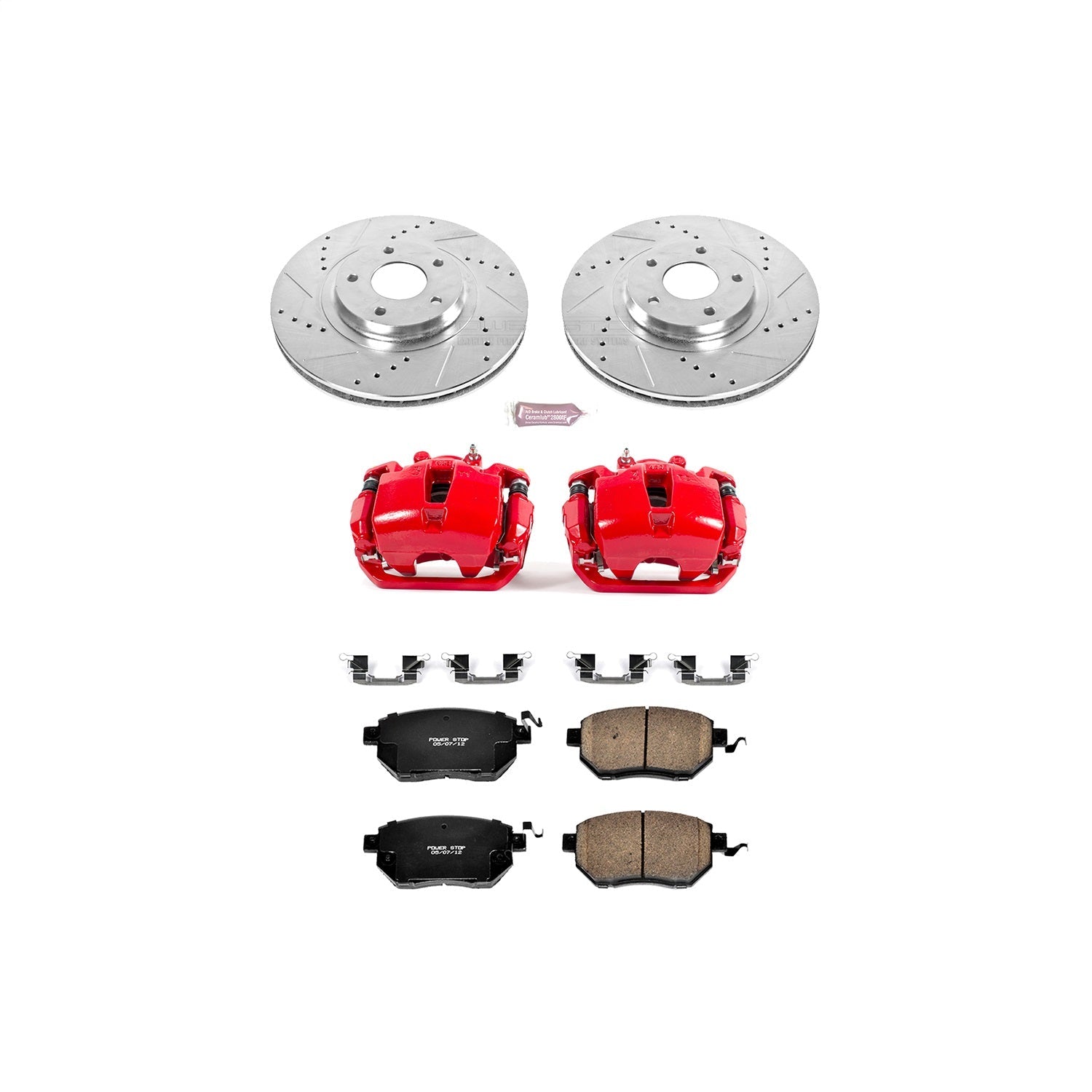 PowerStop Front Z23 Evolution Sport Brake Kit w/ Calipers | Infiniti FX35 (2003–2005) (KC091B)