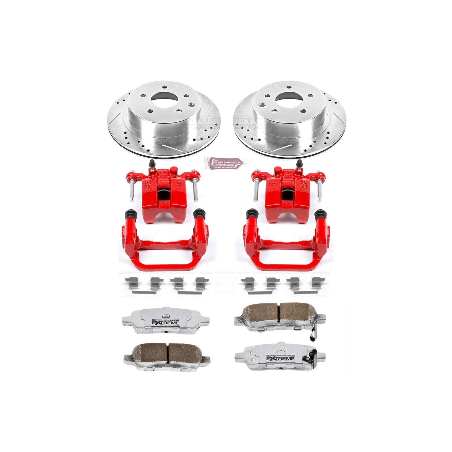 PowerStop Rear Z26 Street Warrior Brake Kit w/ Calipers | Infiniti G35 (2003–2005) (KC103-26)
