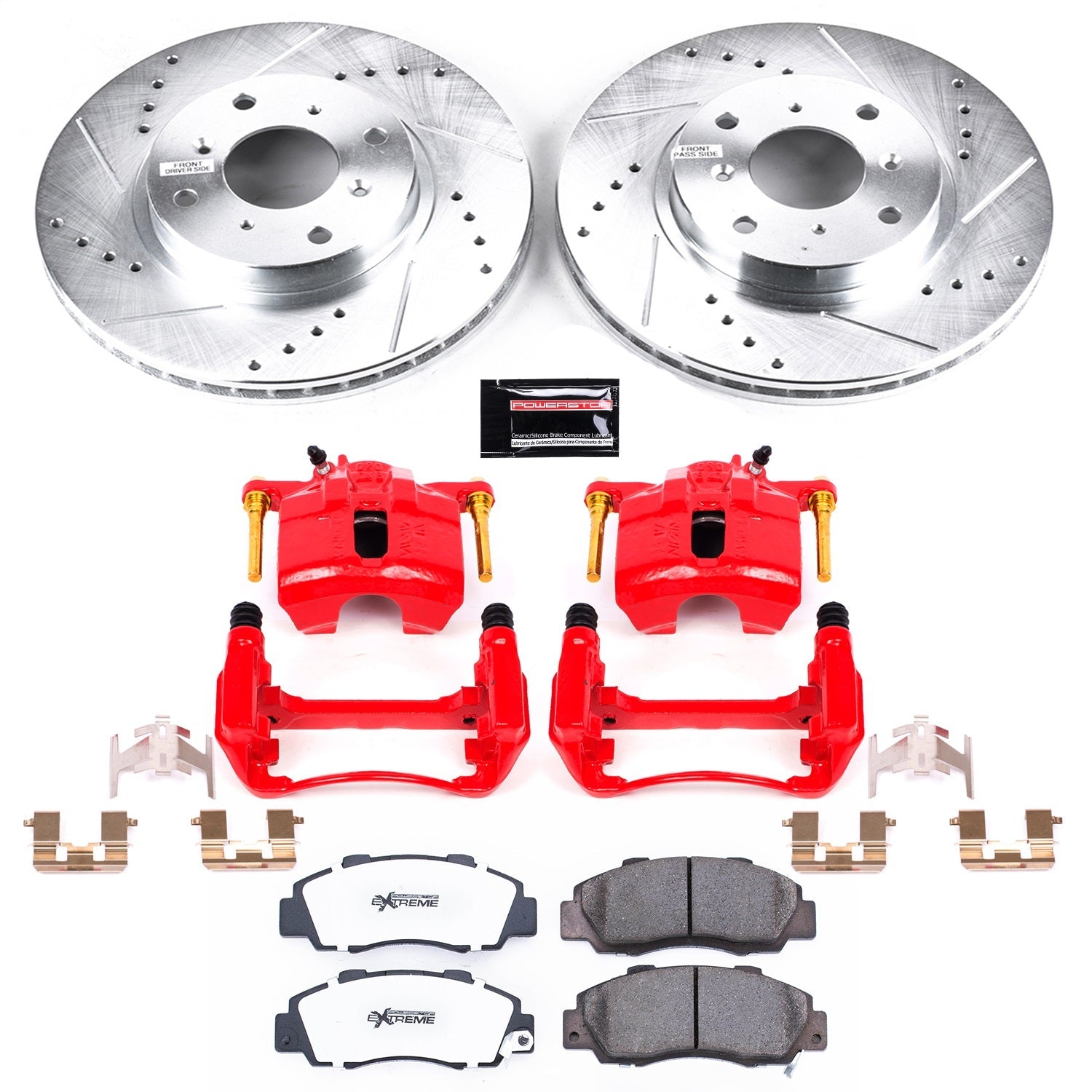 PowerStop Front Z26 Street Warrior Brake Kit w/ Calipers | Honda Prelude (1993–1996) (KC1037-26)