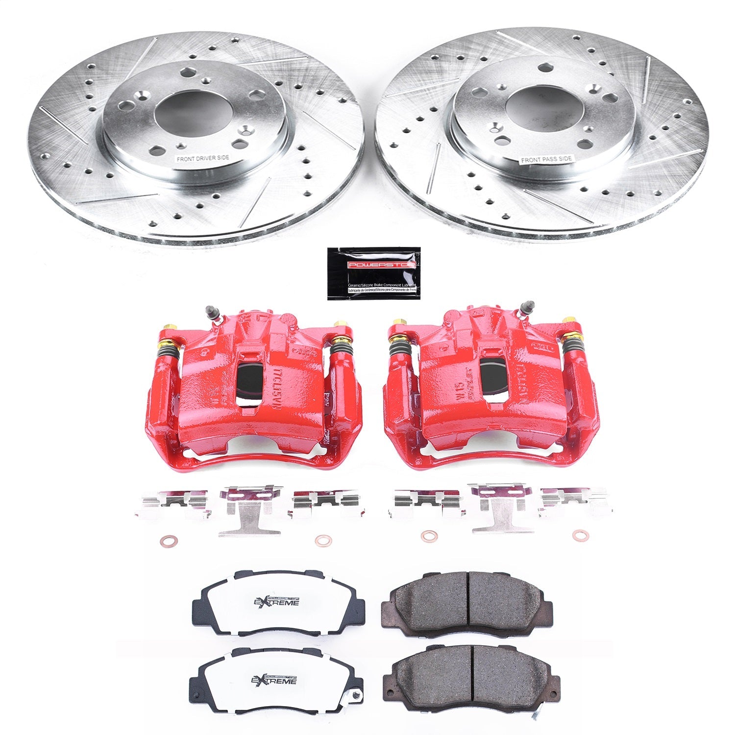 PowerStop Front Z26 Street Warrior Brake Kit w/ Calipers | Honda Accord 1998–2002 (KC1041-26)