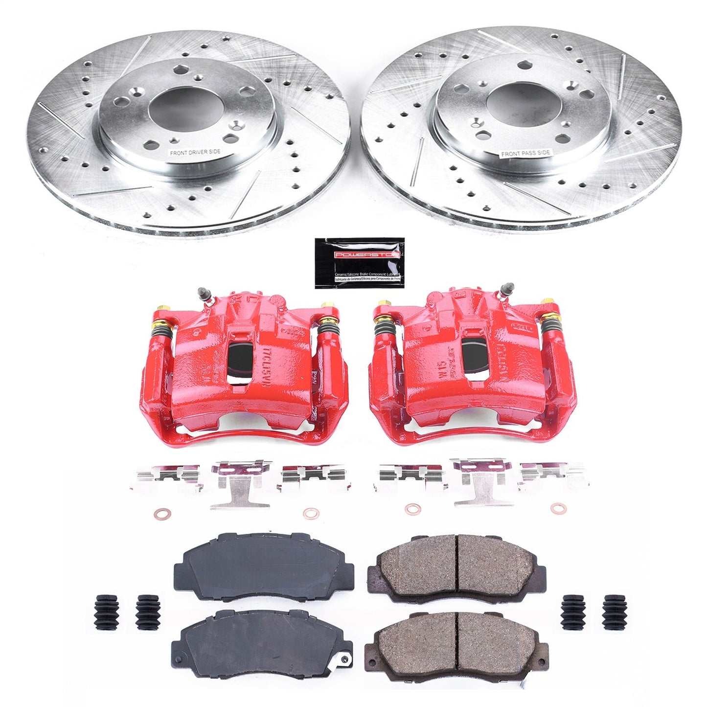 PowerStop Front Z23 Evolution Sport Brake Kit w/ Calipers | Honda Accord (1998–2002) (KC1041)
