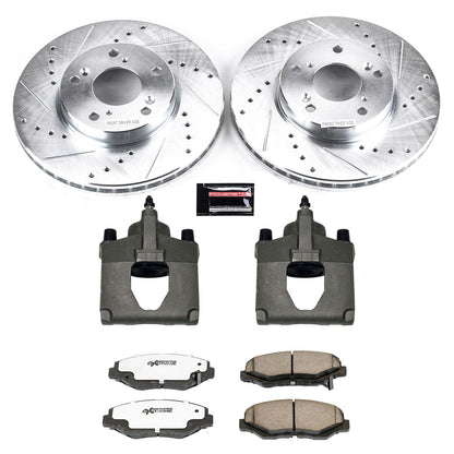 PowerStop Front Z26 Street Warrior Brake Kit w/ Calipers | Acura ILX (2014–2015) (KC1043A-26)