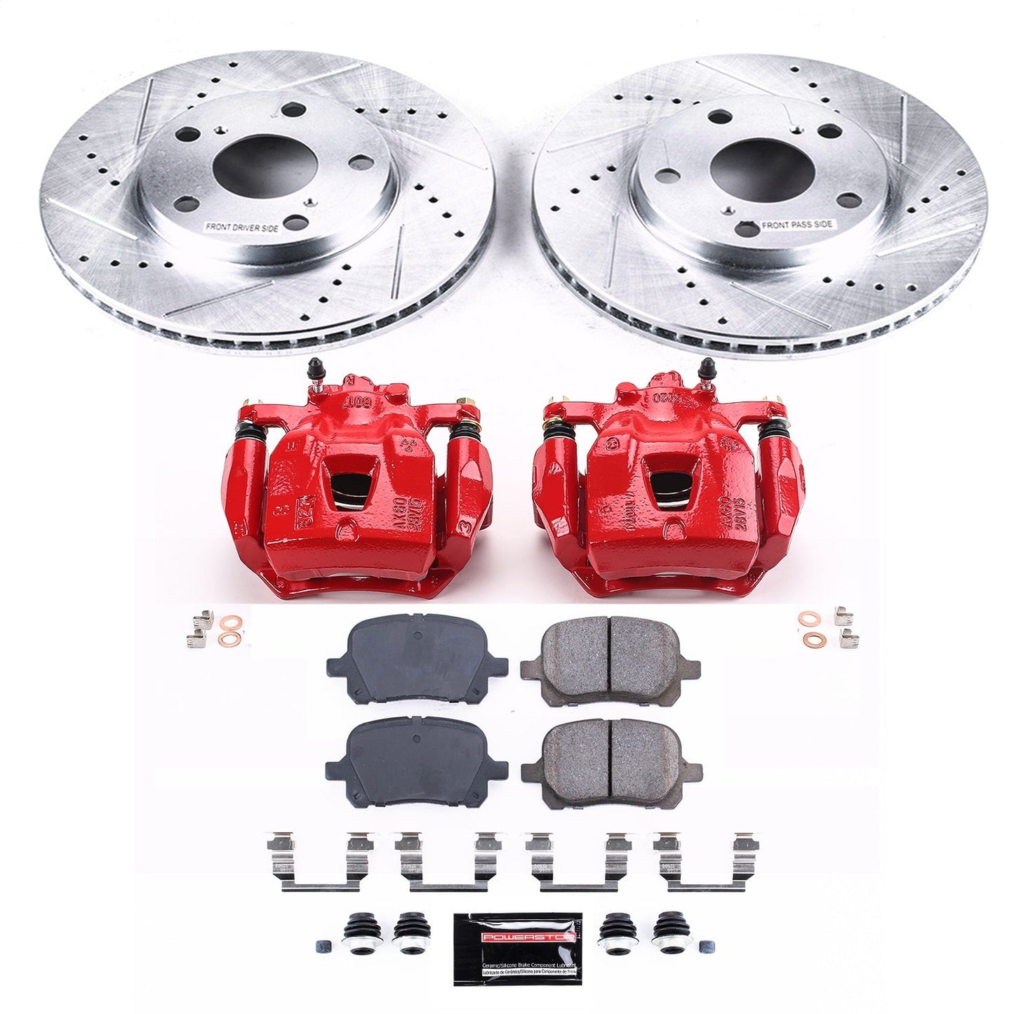 PowerStop Front Z23 Evolution Sport Brake Kit w/ Calipers | Lexus ES300 (1997–2001) (KC1058)
