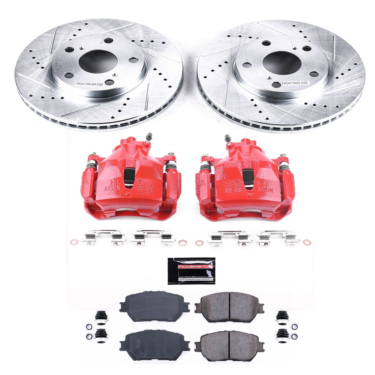 PowerStop Front Z23 Evolution Sport Brake Kit w/ Calipers | Toyota Camry (2002–2006) (KC1064)