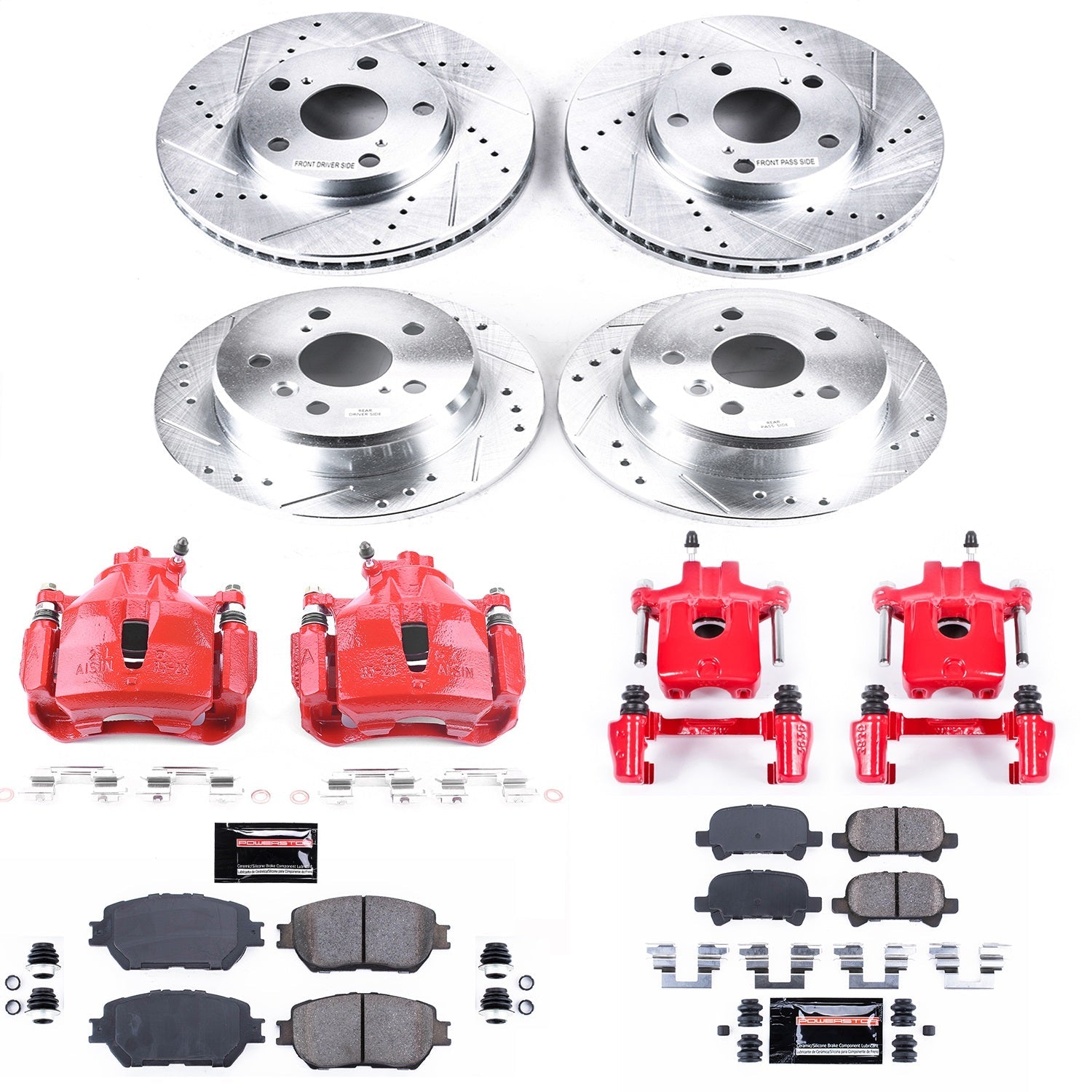 PowerStop Front & Rear Z23 Evolution Sport Brake Kit w/ Calipers | Toyota Camry (2002–2006) (KC1065)