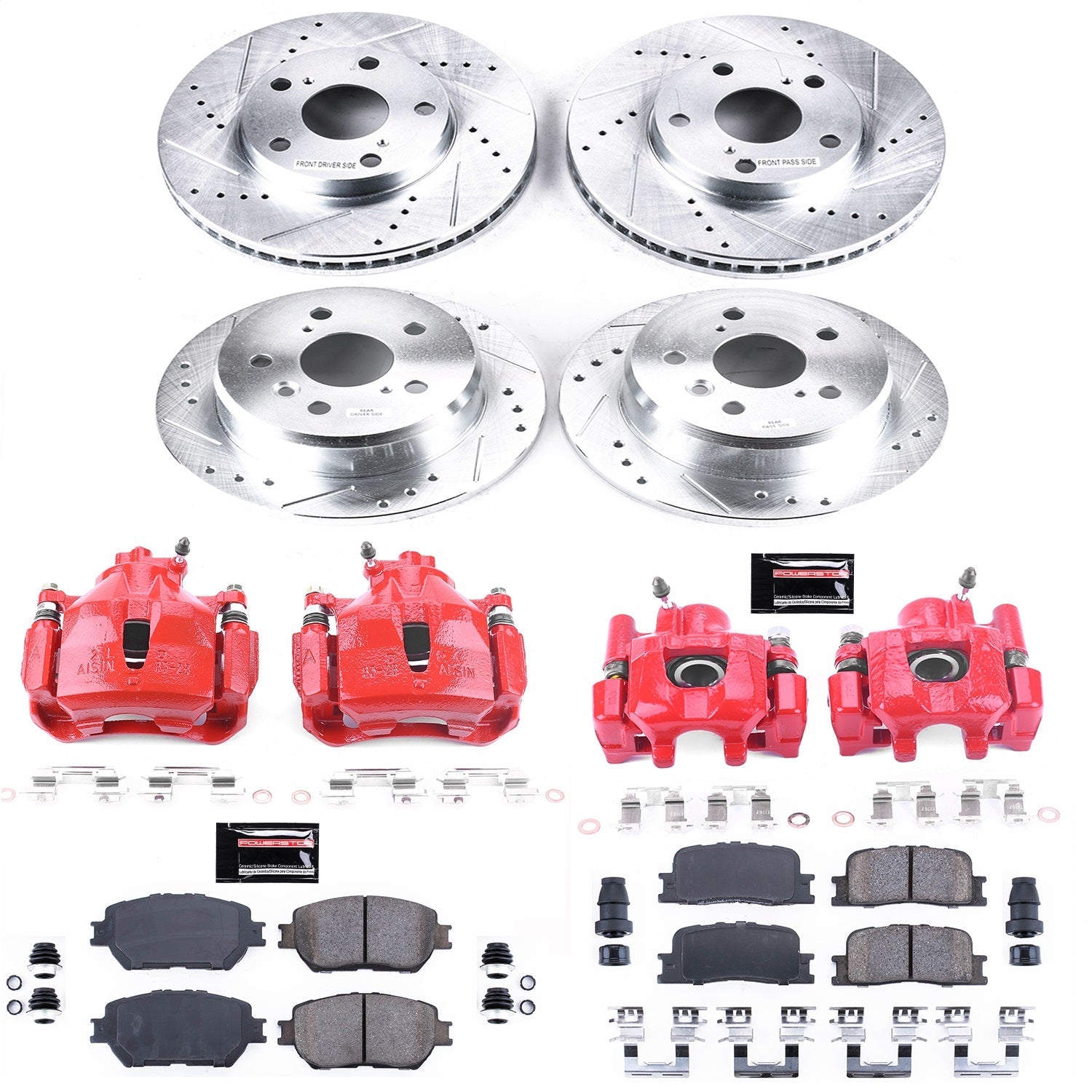 PowerStop Front & Rear Z23 Evolution Sport Brake Kit w/ Calipers | Toyota Camry (2002–2006) (KC1066)