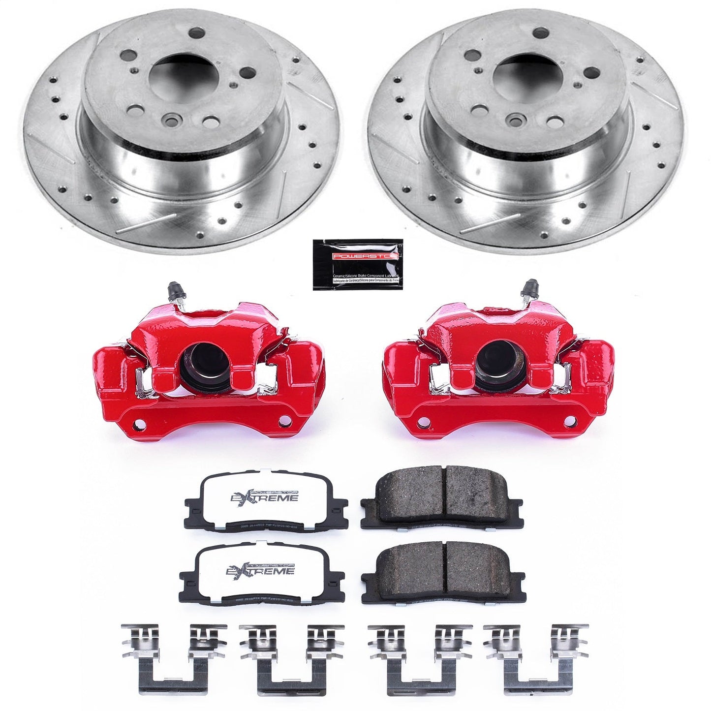 PowerStop Rear Z36 Truck & Tow Brake Kit w/ Calipers | Toyota High Lander (2001–2003) (KC1069-36)