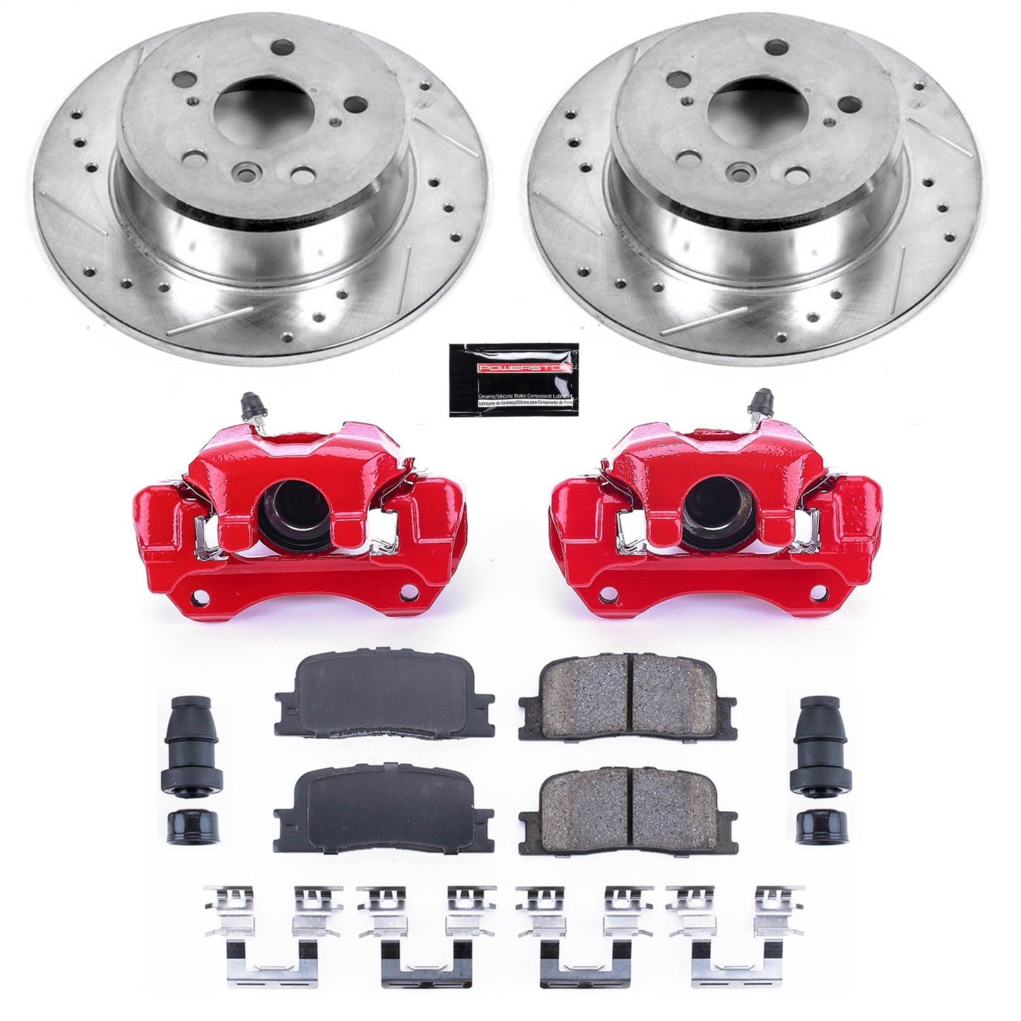 PowerStop Rear Z23 Evolution Sport Brake Kit w/ Calipers | Toyota Highlander (2001–2003) (KC1069)