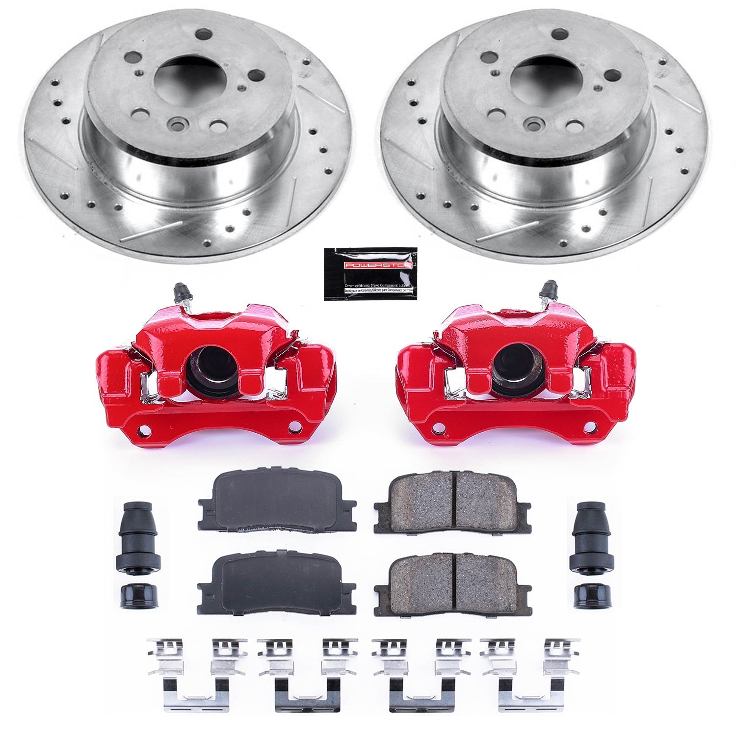 PowerStop Rear Z23 Evolution Sport Brake Kit w/ Calipers | Toyota Highlander (2001–2003) (KC1069)