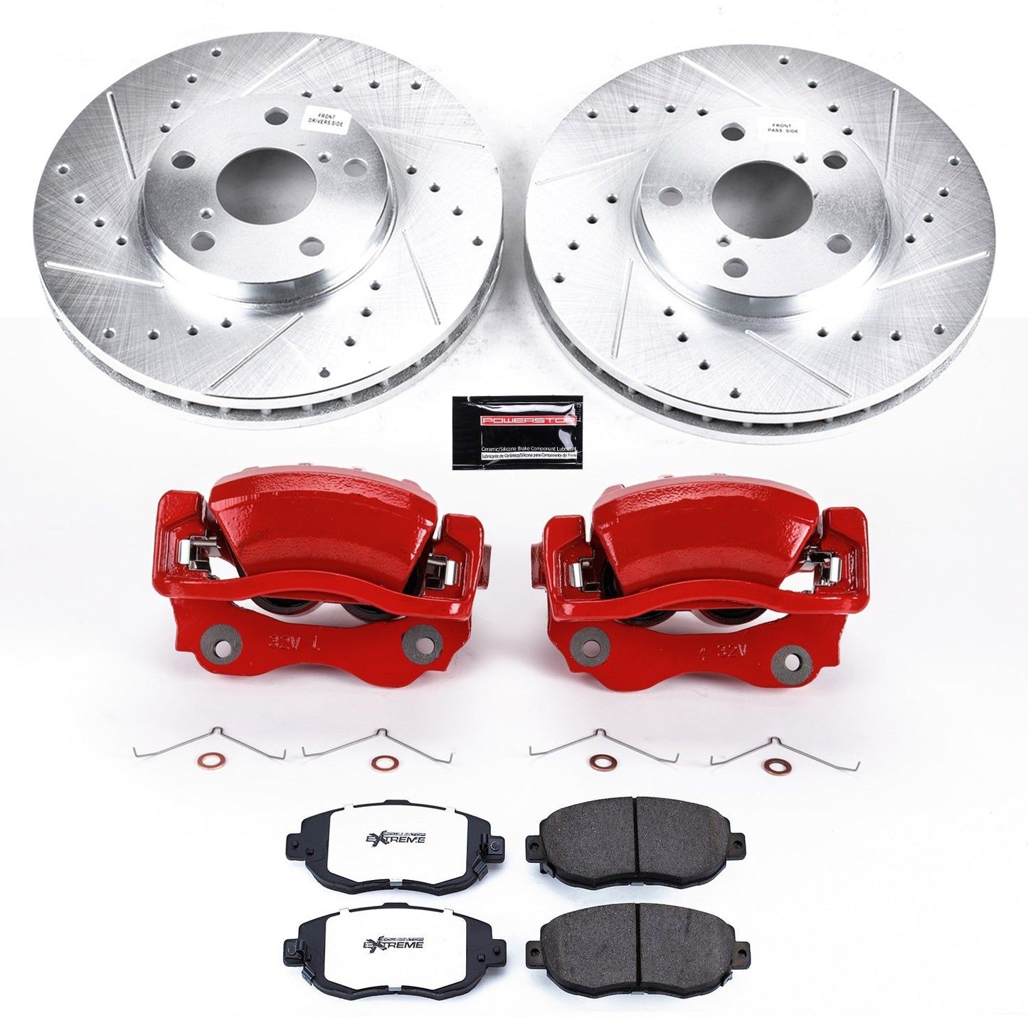 PowerStop Front Z26 Street Kit w/ Calipers | Lexus IS300 (2001–2005) (KC1077-26)