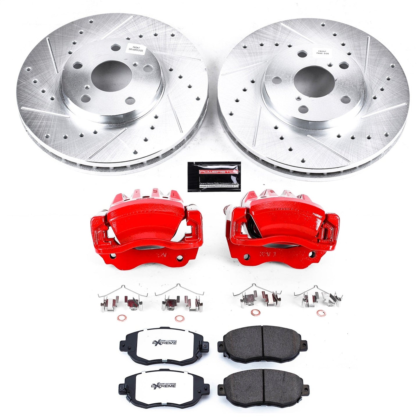 PowerStop Front Z26 Street Kit w/ Calipers | Lexus SC430 (2002–2010) (KC1077A-26)