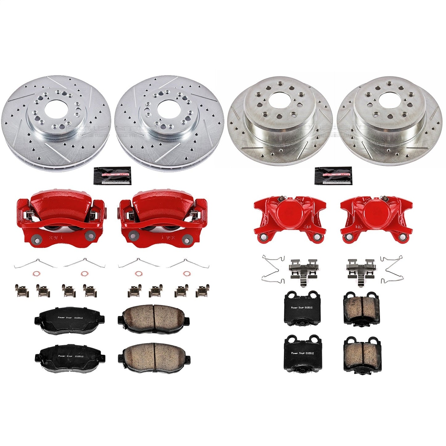 PowerStop Front & Rear Z23 Evolution Sport Brake Kit w/ Calipers | Lexus IS300 (2001–2005) (KC1079A)