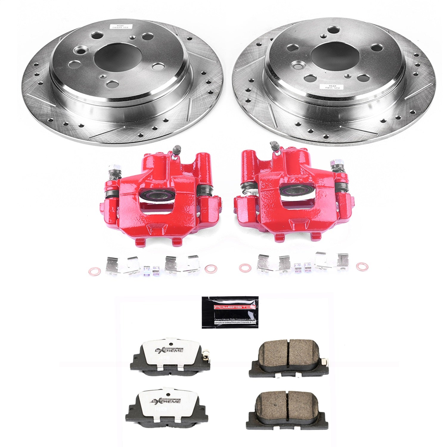 PowerStop Rear Z26 Street Warrior Brake Kit w/ Calipers | Lexus ES300 (2000–2001) (KC1084-26)