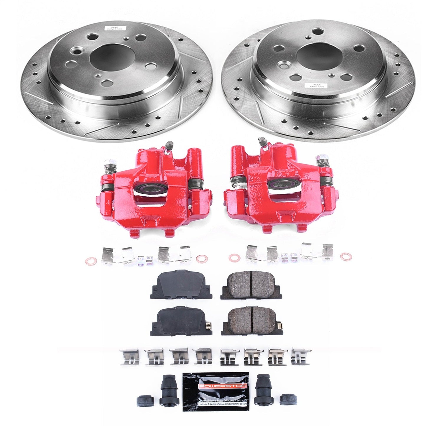 PowerStop Rear Z23 Evolution Sport Brake Kit w/ Calipers | Lexus ES300 (2000–2001) (KC1084)