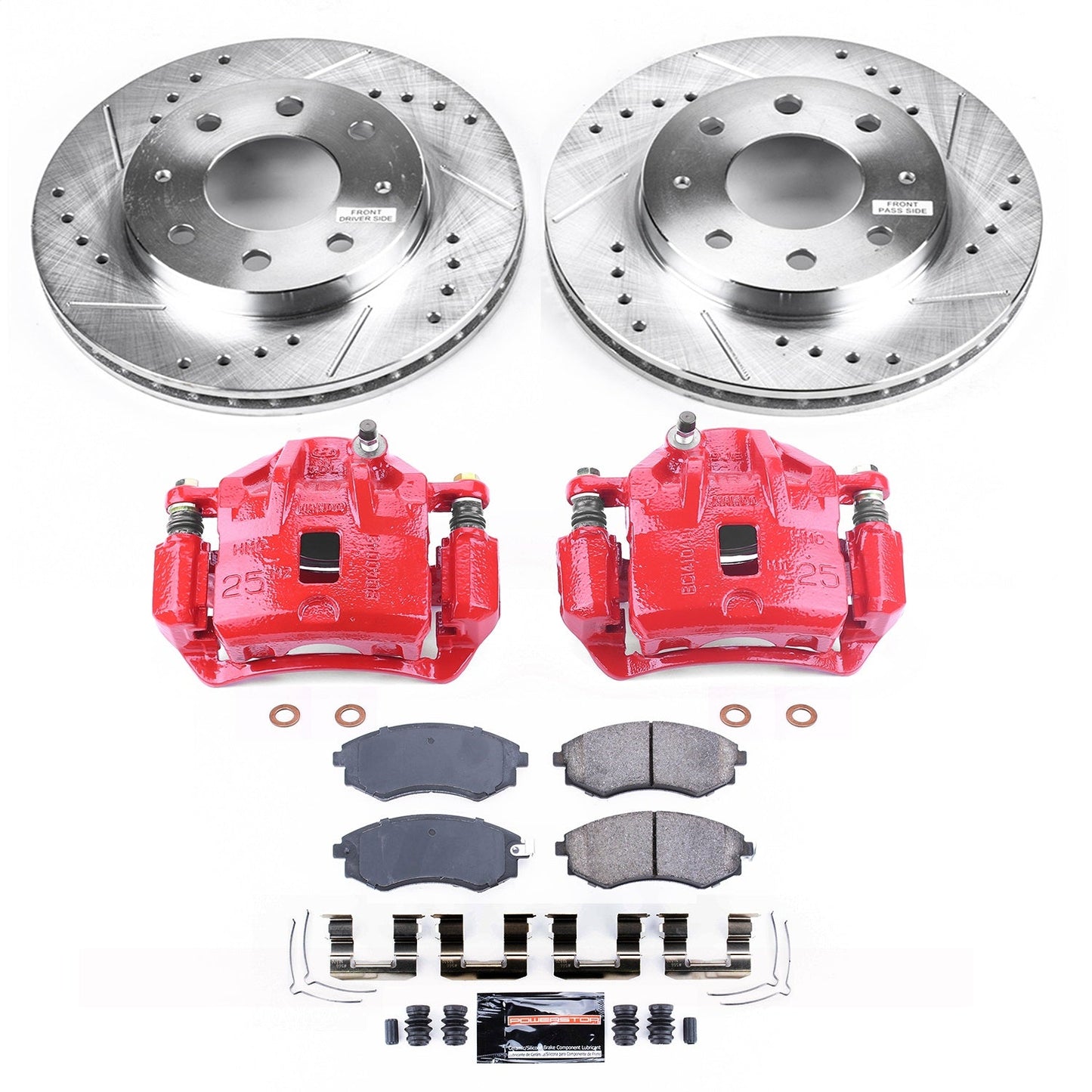 PowerStop Front Z23 Evolution Sport Brake Kit w/Calipers | Hyundai Sonata (1999–2001) (KC1087B)