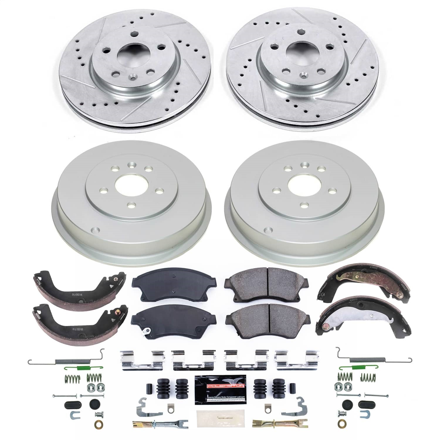 PowerStop Front Z23 Evolution Kit w/ Calipers | Hyundai Elantra (2005–2006) (KC1087C)