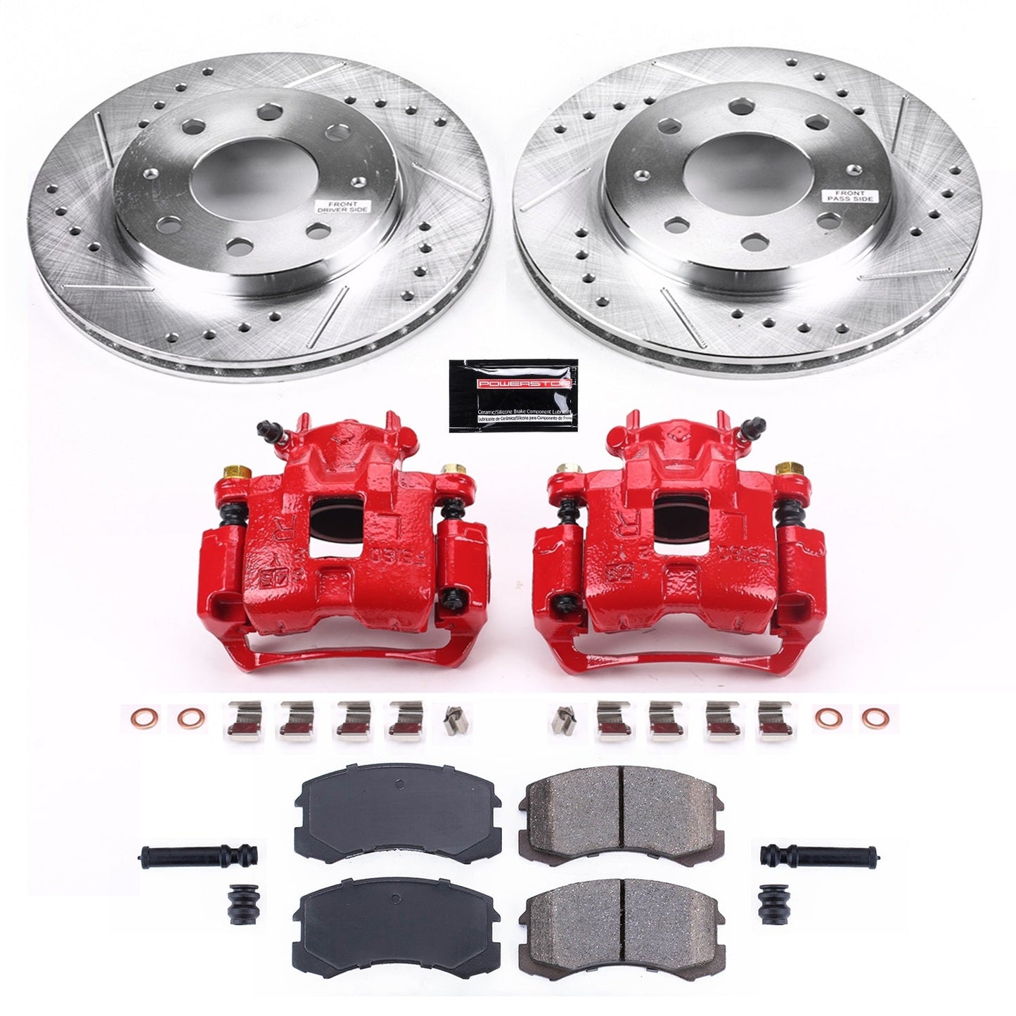 PowerStop Front Z23 Evolution Sport Brake Kit w/ Calipers | Mitsubishi Lancer (2002–2007) (KC1092)