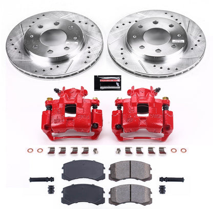PowerStop Front Z23 Evolution Sport Brake Kit w/ Calipers | Mitsubishi Lancer (2002–2007) (KC1092)