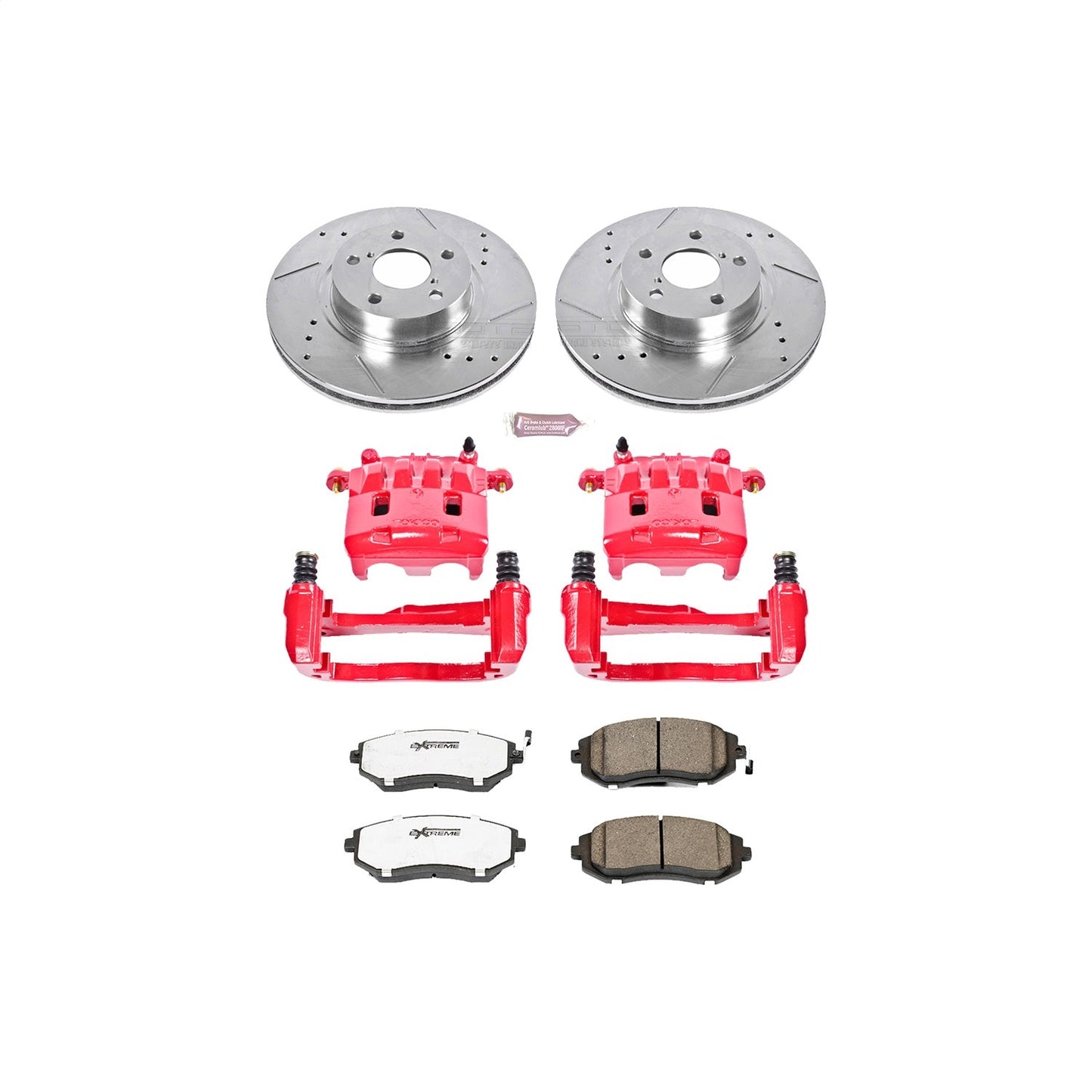 PowerStop Front Z26 Street Warrior Brake Kit w/ Calipers | Saab 9-2X (2005–2006) (KC1124-26)