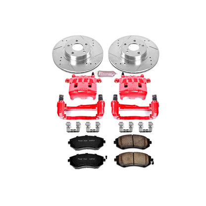 PowerStop Front Z23 Evolution Sport Brake Kit w/ Calipers | Saab 9-2X (2005–2006) (KC1124)