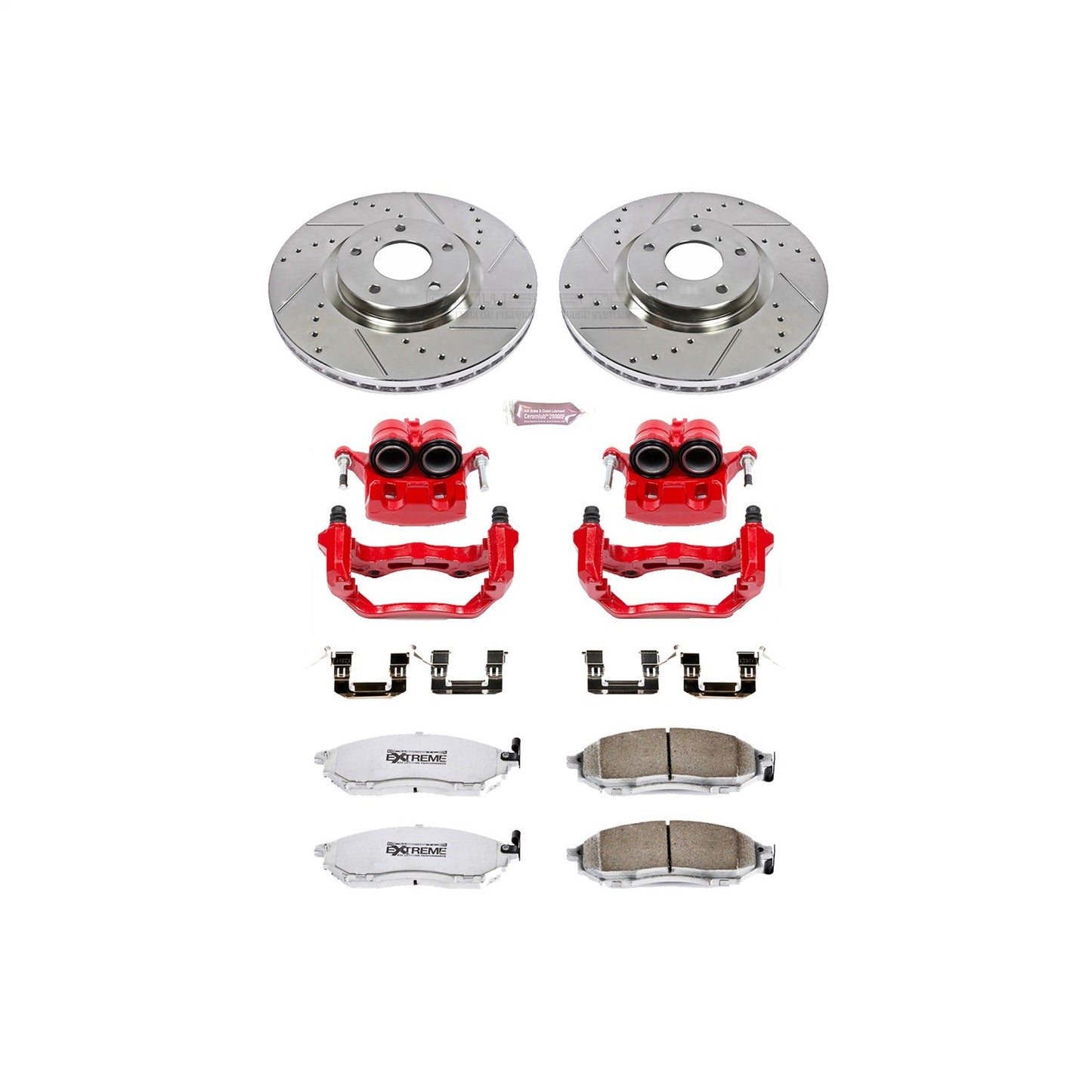PowerStop Front Z26 Street Kit w/ Calipers | Nissan 350Z (2006–2009) (KC112A-26)