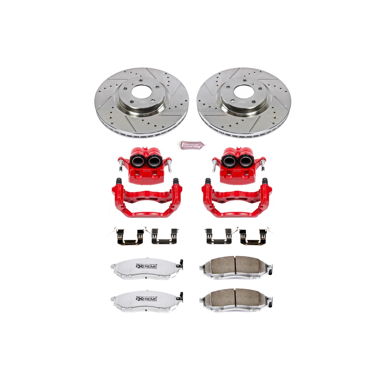 PowerStop Front Z26 Street Kit w/ Calipers | Nissan 350Z (2006–2009) (KC112A-26)