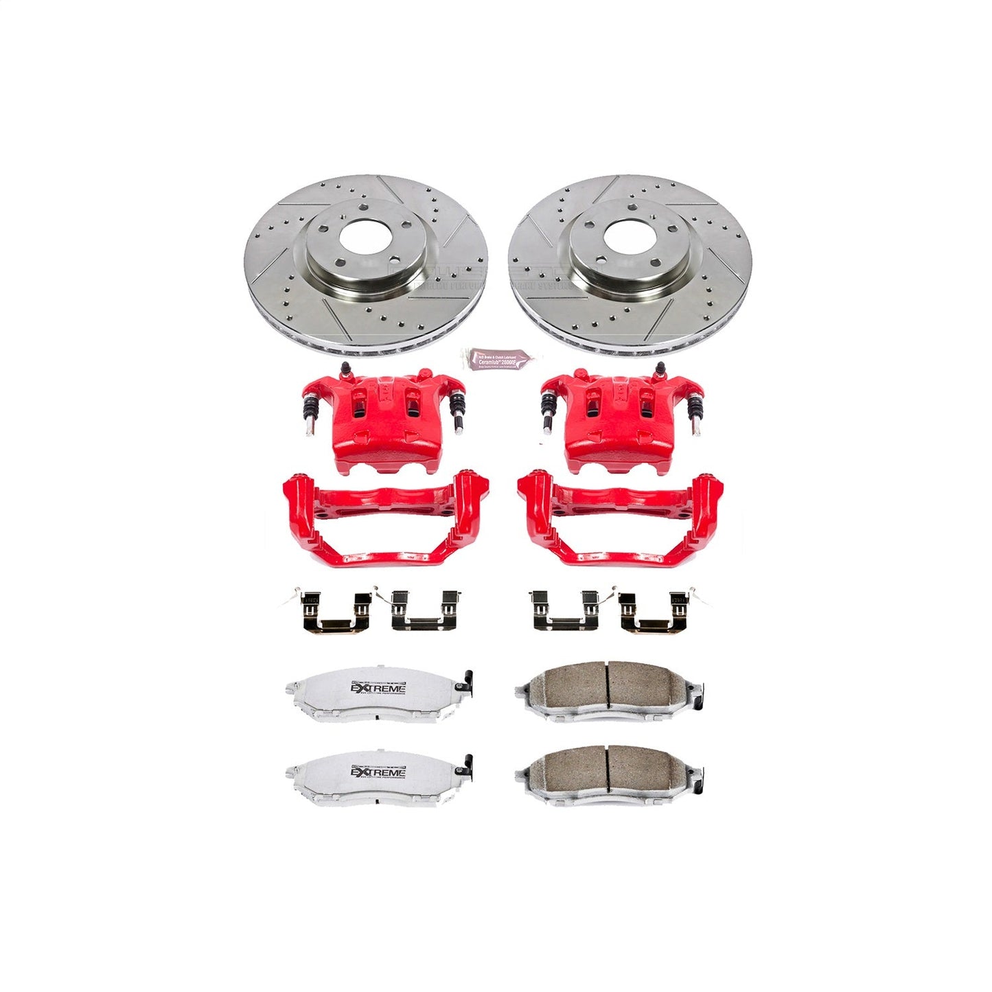 PowerStop Front Z26 Street Kit w/ Calipers | Nissan 370Z (2009–2019) (KC112B-26)