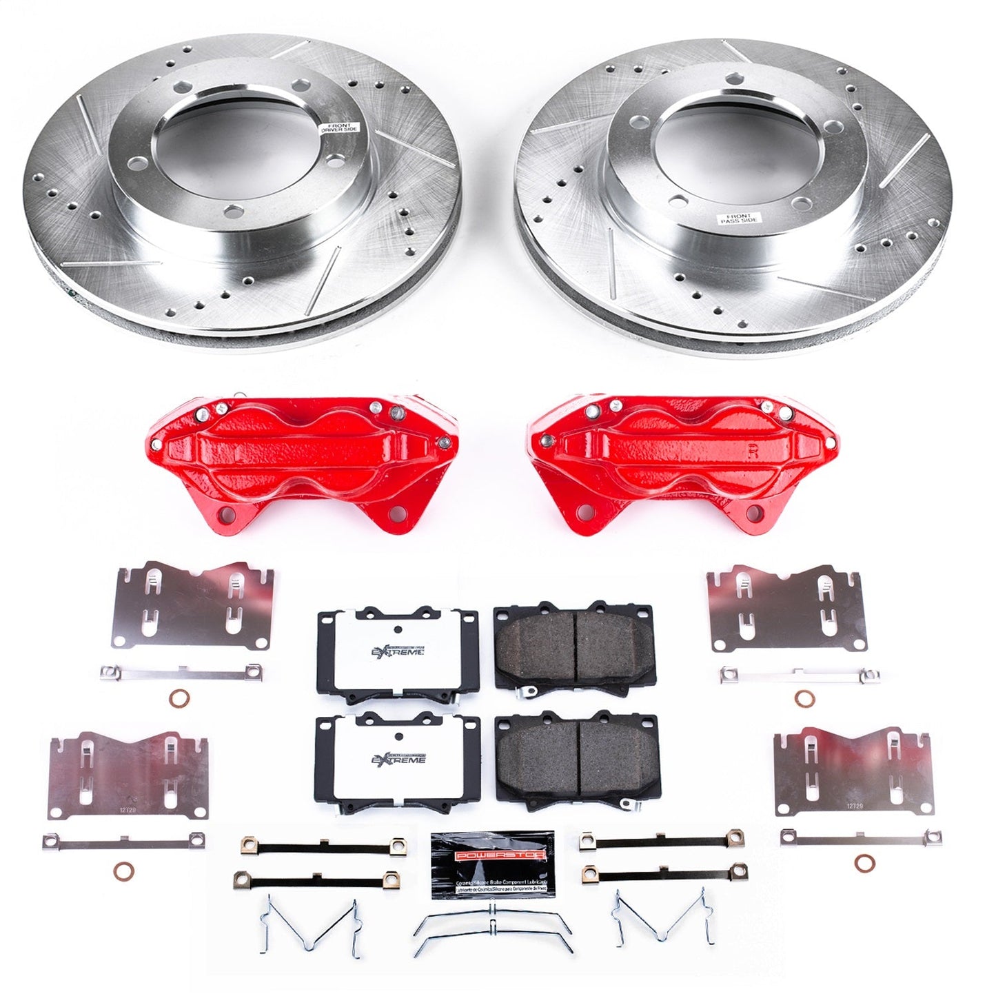 PowerStop Front Z36 Truck & Tow Kit w/ Calipers | Toyota Land Cruiser (1998–2002) (KC1132-36)