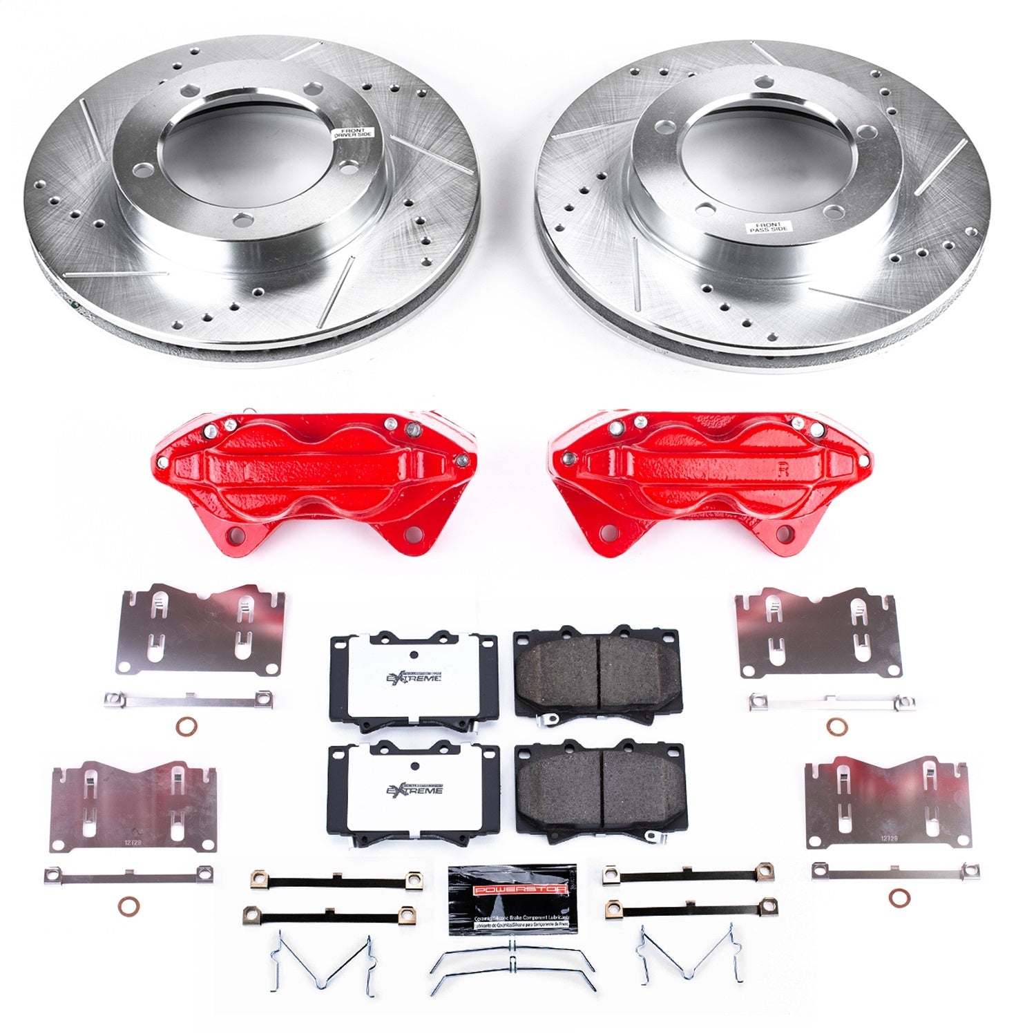 PowerStop Front Z36 Truck & Tow Kit w/ Calipers | Toyota Land Cruiser (1998–2002) (KC1132-36)