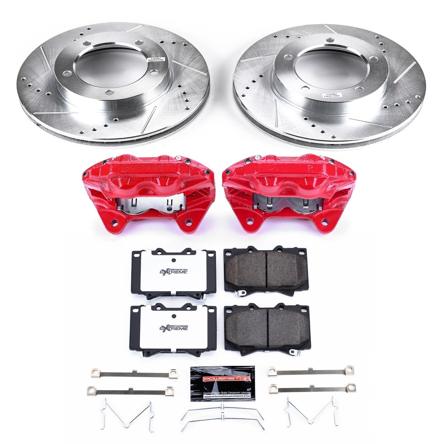 PowerStop Front Z36 Truck & Tow Kit w/ Calipers | Toyota Land Cruiser (2003–2007) (KC1132A-36)