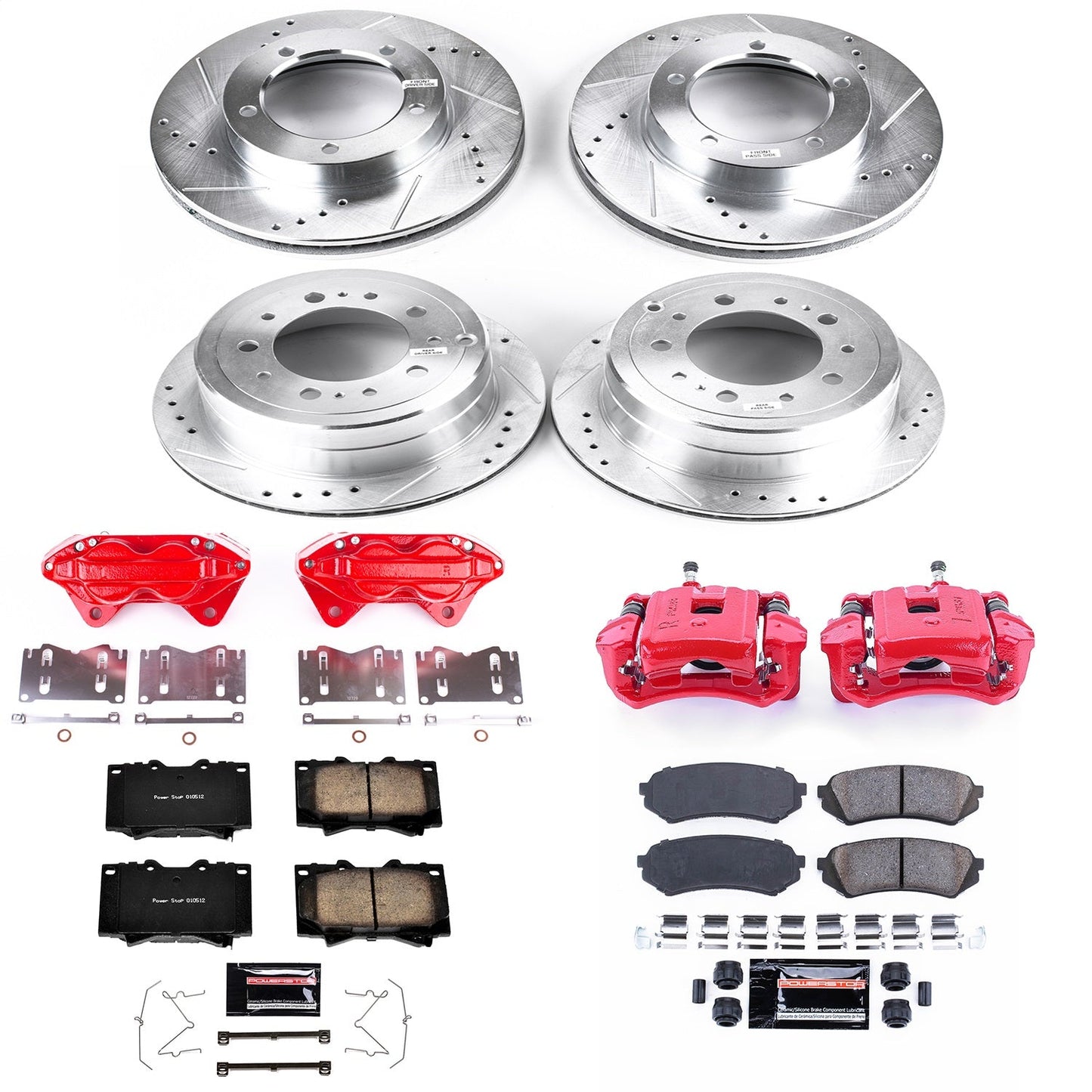 PowerStop Front & Rear Z23 Evolution Sport Brake Kit w/ Calipers | Lexus LX470 (1998–2002) (KC1133)