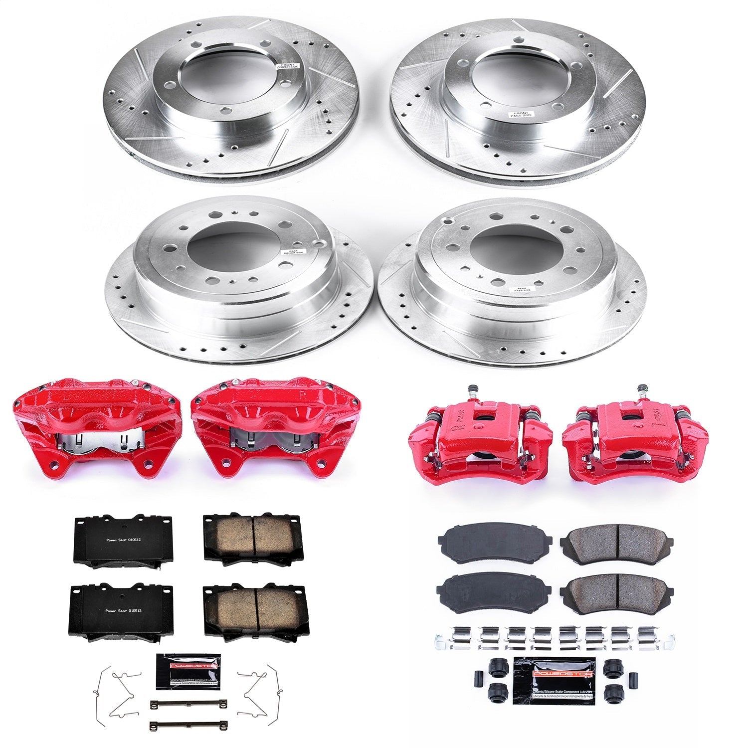 PowerStop Front & Rear Z23 Evolution Sport Brake Kit w/ Calipers | Lexus LX470 (2003–2007) (KC1133A)