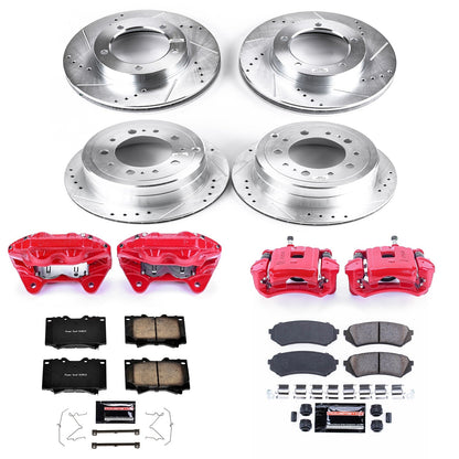 PowerStop Front & Rear Z23 Evolution Sport Brake Kit w/ Calipers | Lexus LX470 (2003–2007) (KC1133A)