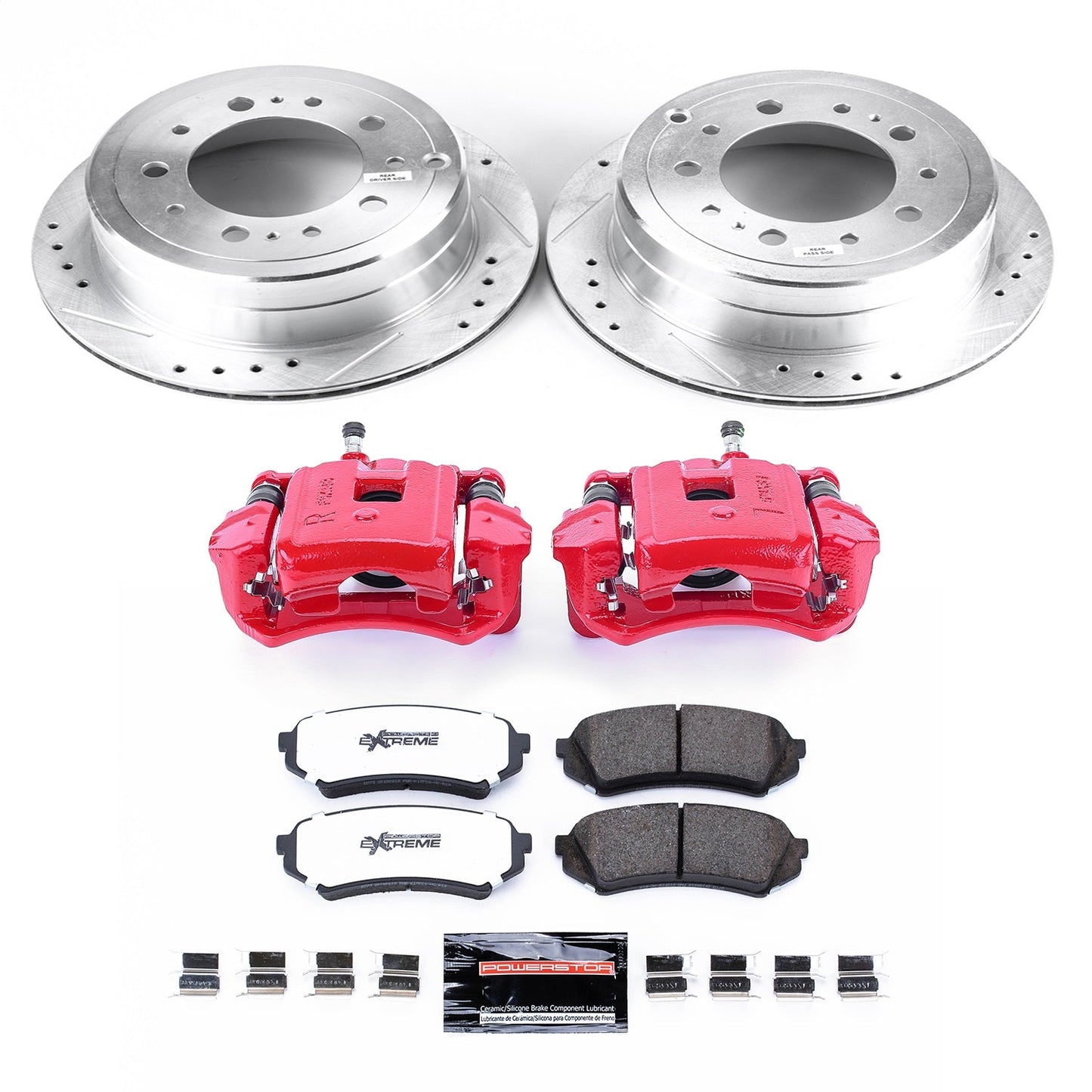 PowerStop Rear Z36 Truck & Tow Kit w/ Calipers | Toyota Land Cruiser 1998–2007 (KC1134-36)