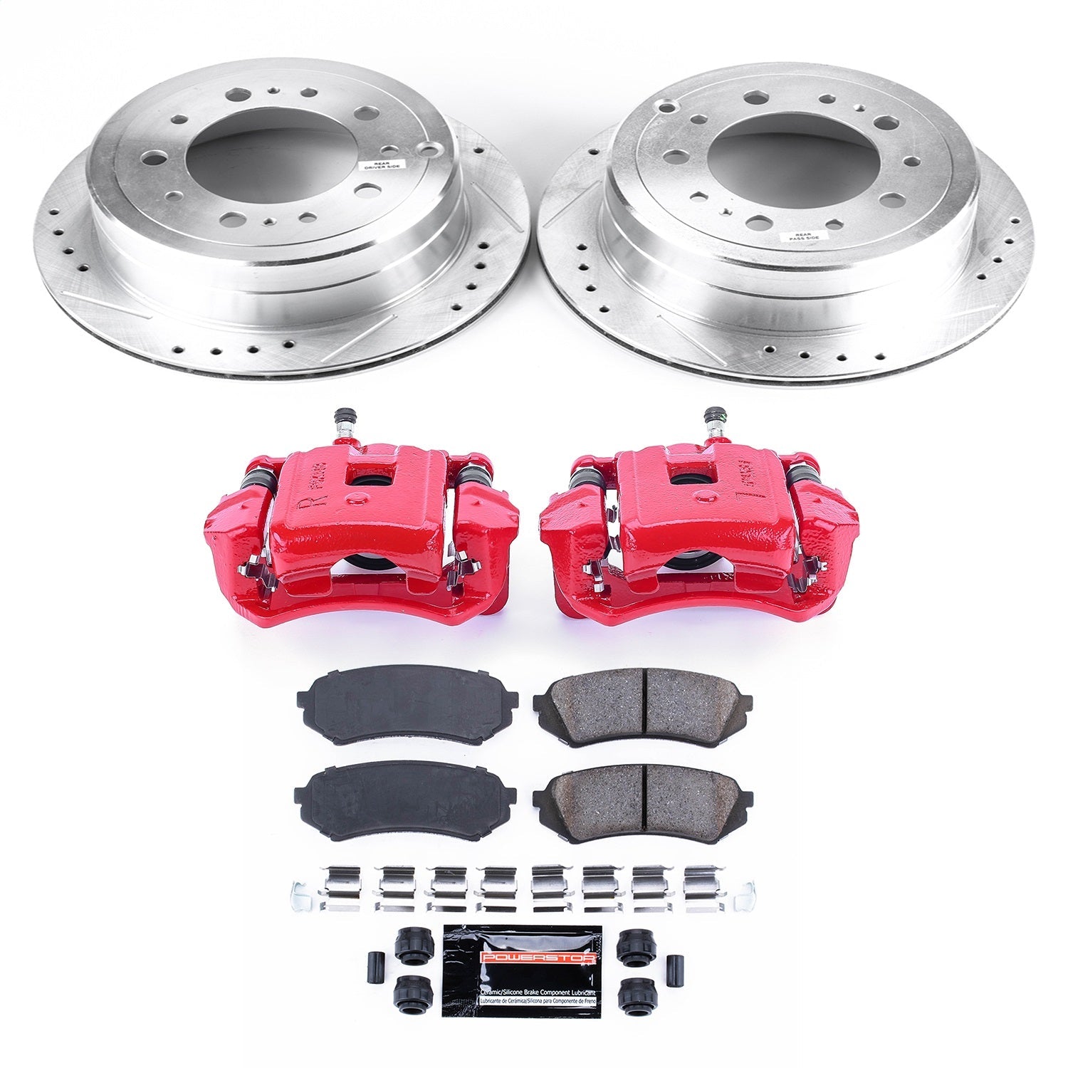 PowerStop Rear Z23 Evolution Sport Brake Kit w/ Calipers | Lexus LX470 (1998–2007) (KC1134)