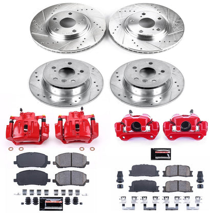 PowerStop Front & Rear Z23 Evolution Sport Brake Kit w/ Calipers | Toyota Highlander (2001–2003) (KC1139)