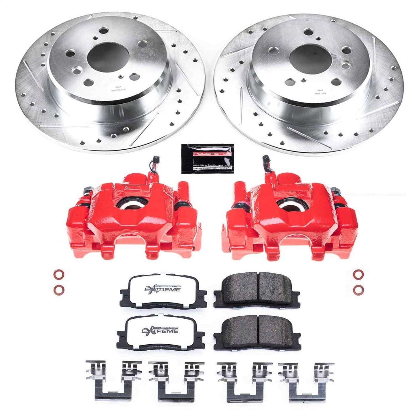 PowerStop Rear Z36 Truck & Tow Brake Kit w/ Calipers | Toyota Highlander (2001–2003) (KC1148A-36)