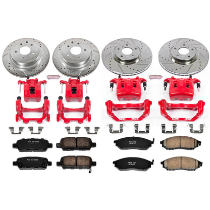 PowerStop Front & Rear Z23 Evolution Sport Brake Kit w/ Calipers | Infiniti G25 (2011–2012) (KC114B)