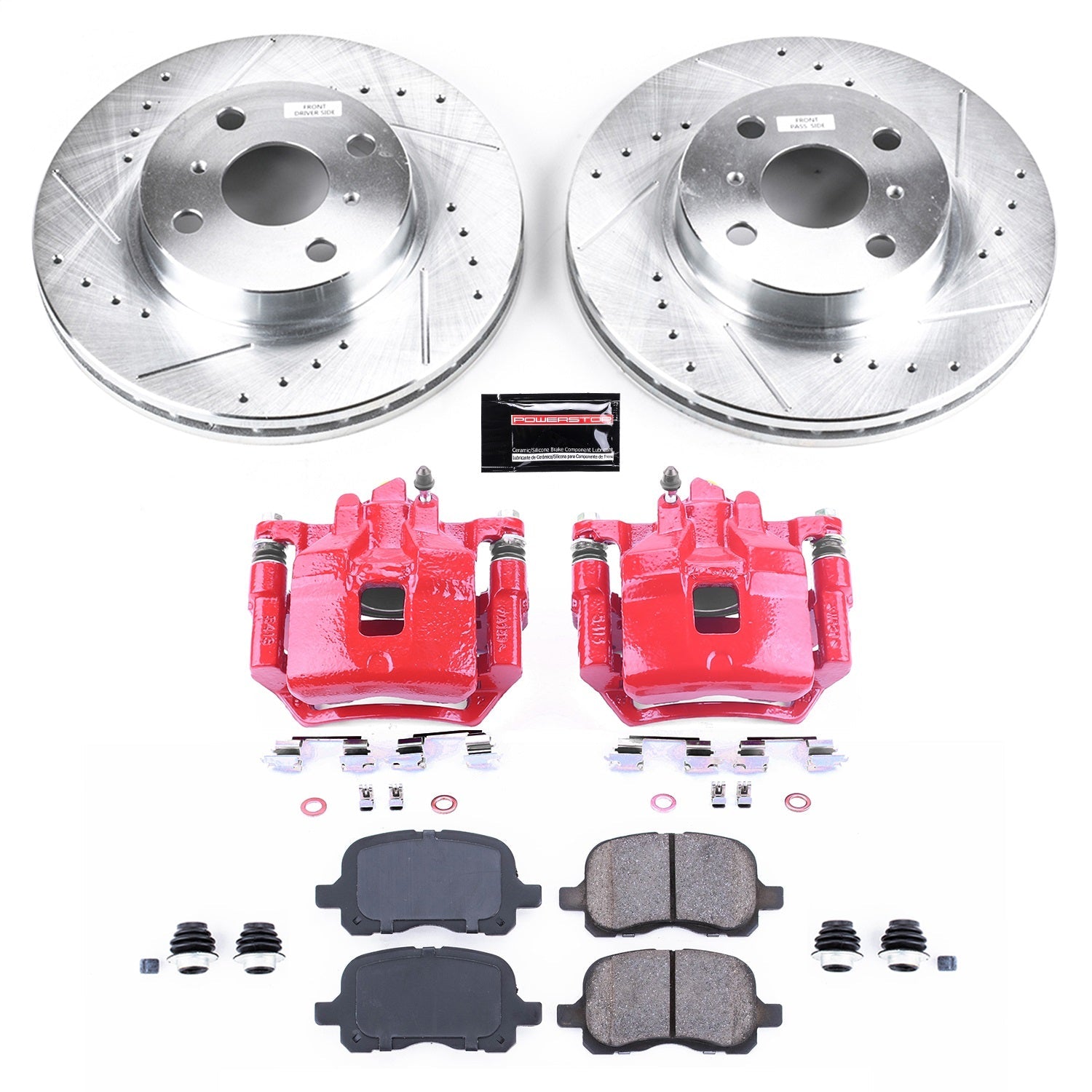 PowerStop Front Z23 Evolution Sport Brake Kit w/ Calipers | Chevrolet Prizm 1998–2002 (KC1152)