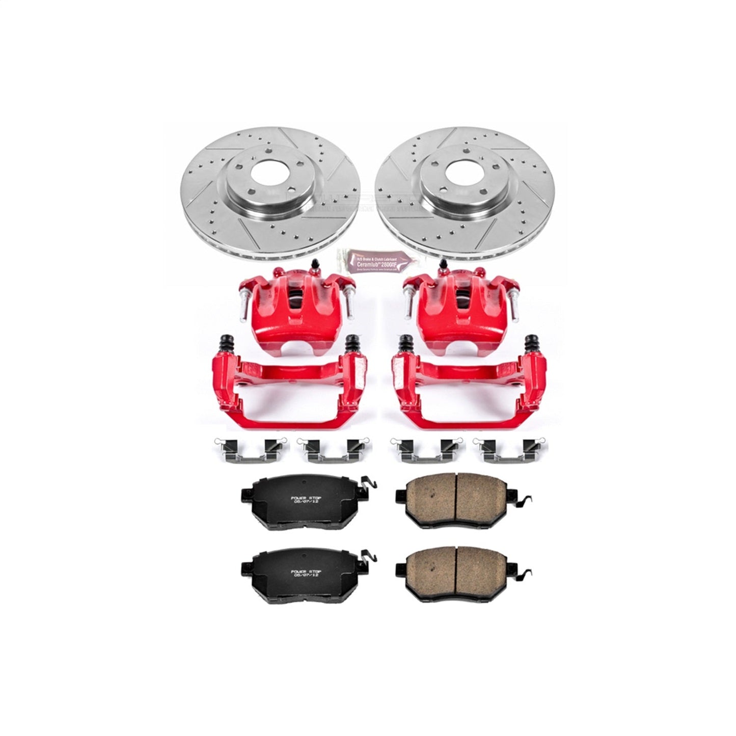 PowerStop Front Z23 Evolution Sport Brake Kit w/ Calipers | Nissan Murano (2006–2007) (KC116A)