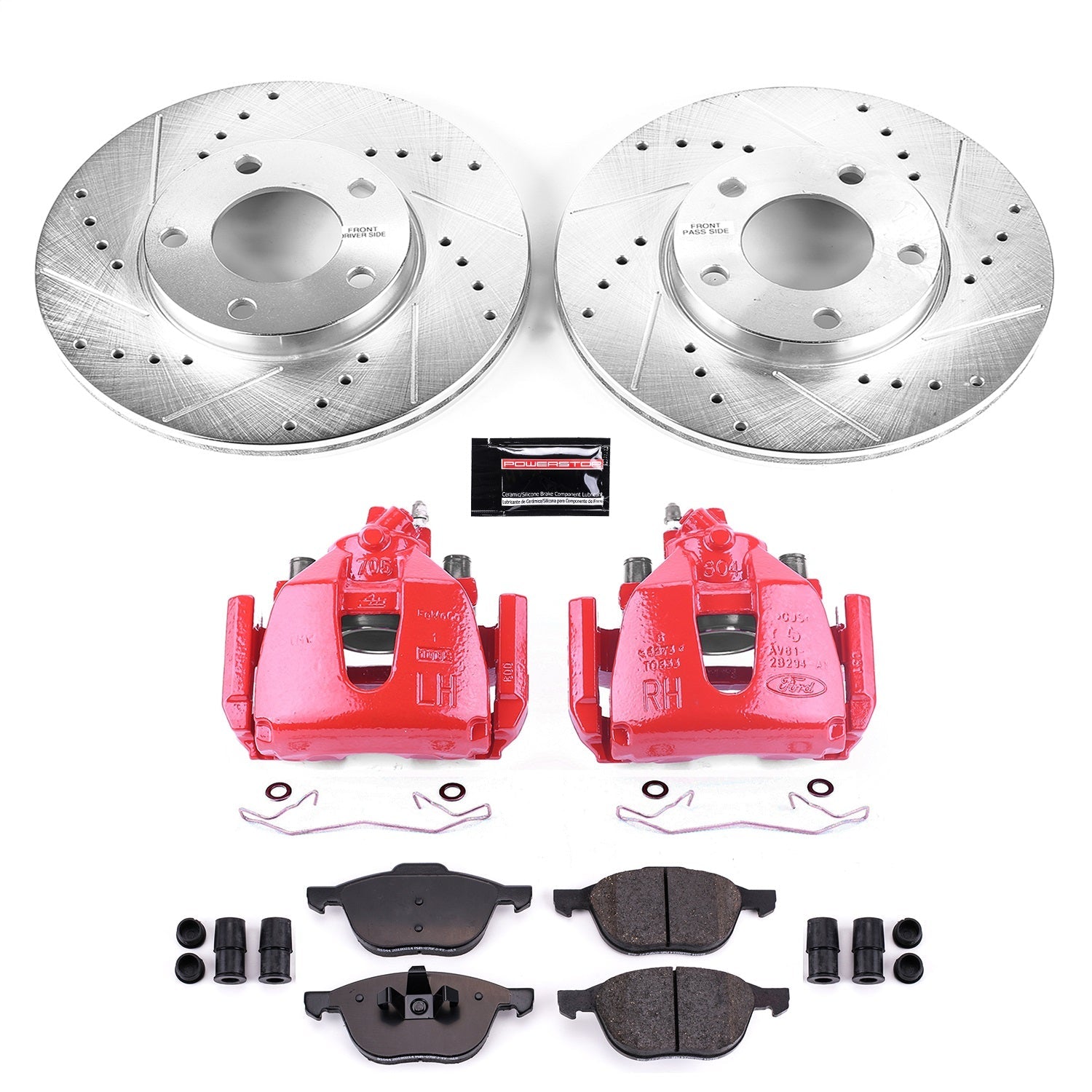 PowerStop Front Z23 Evolution Sport Brake Kit w/ Calipers | Mazda 3 (2008–2013) (KC120A)